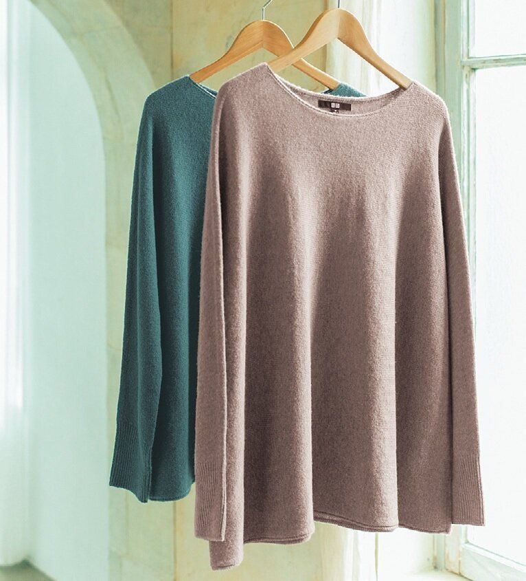 ユニクロの名品！肉感を拾わない立体編みのニットは40代の強い味方