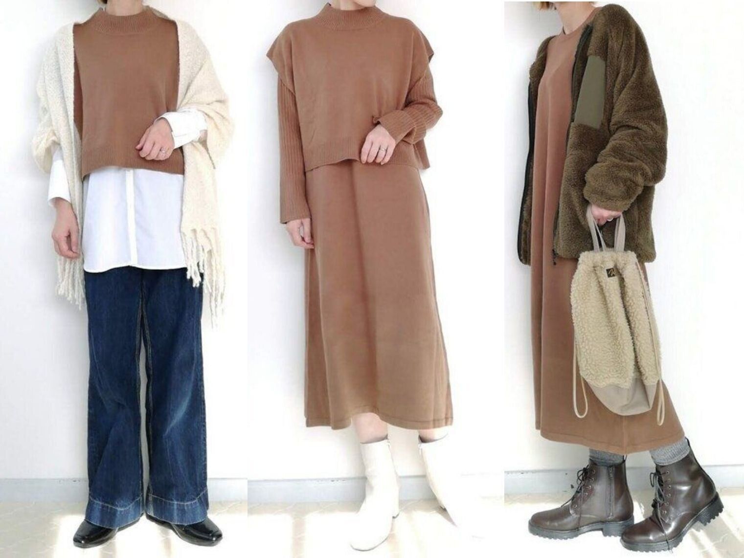 【GU】3WAYで着れちゃう「ニットワンピ」が買い！40代の着回しコーデ