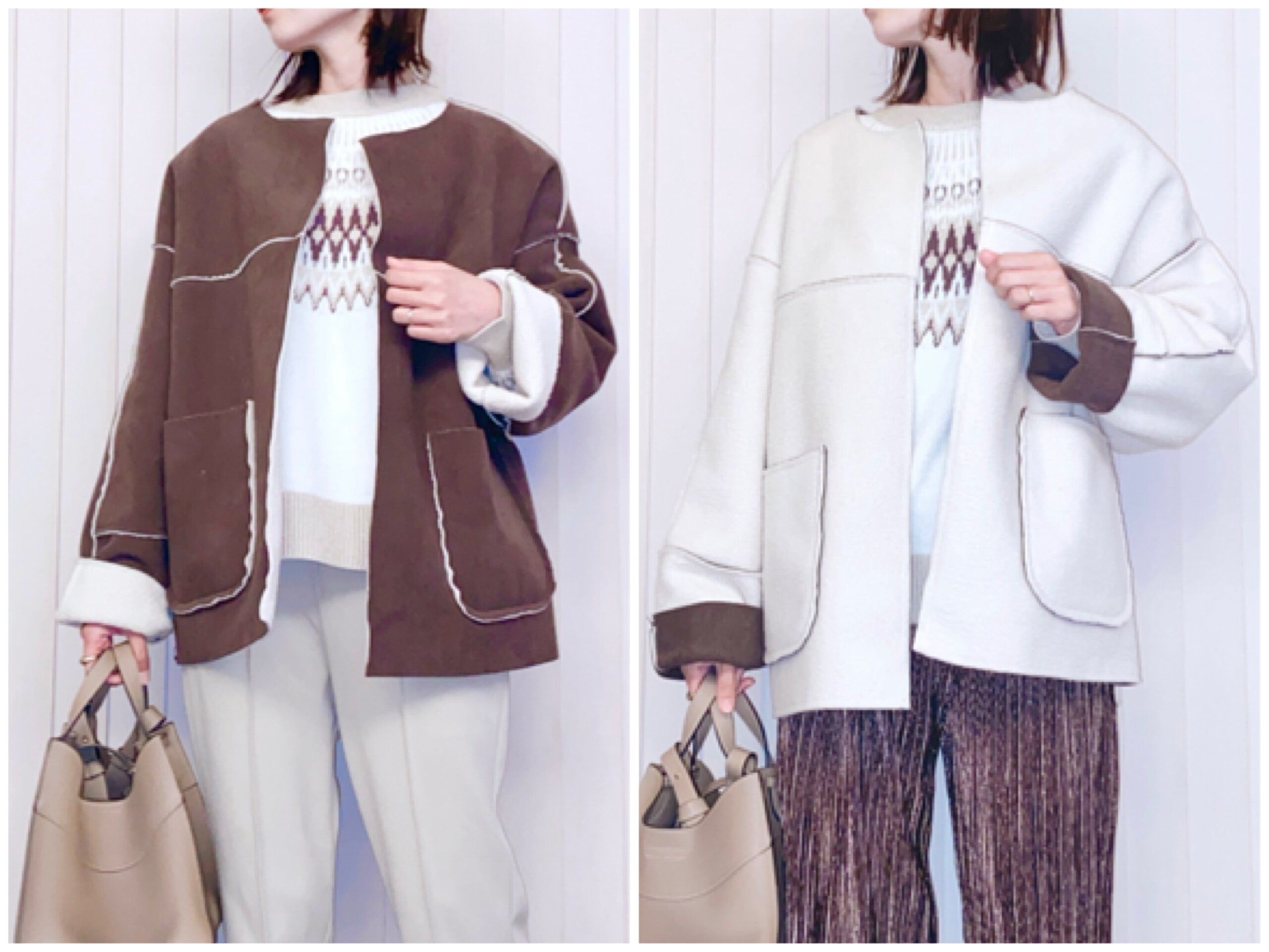 【しまむら】ゆるシルエットが最強に可愛い！ボアリバーシブルジャケット