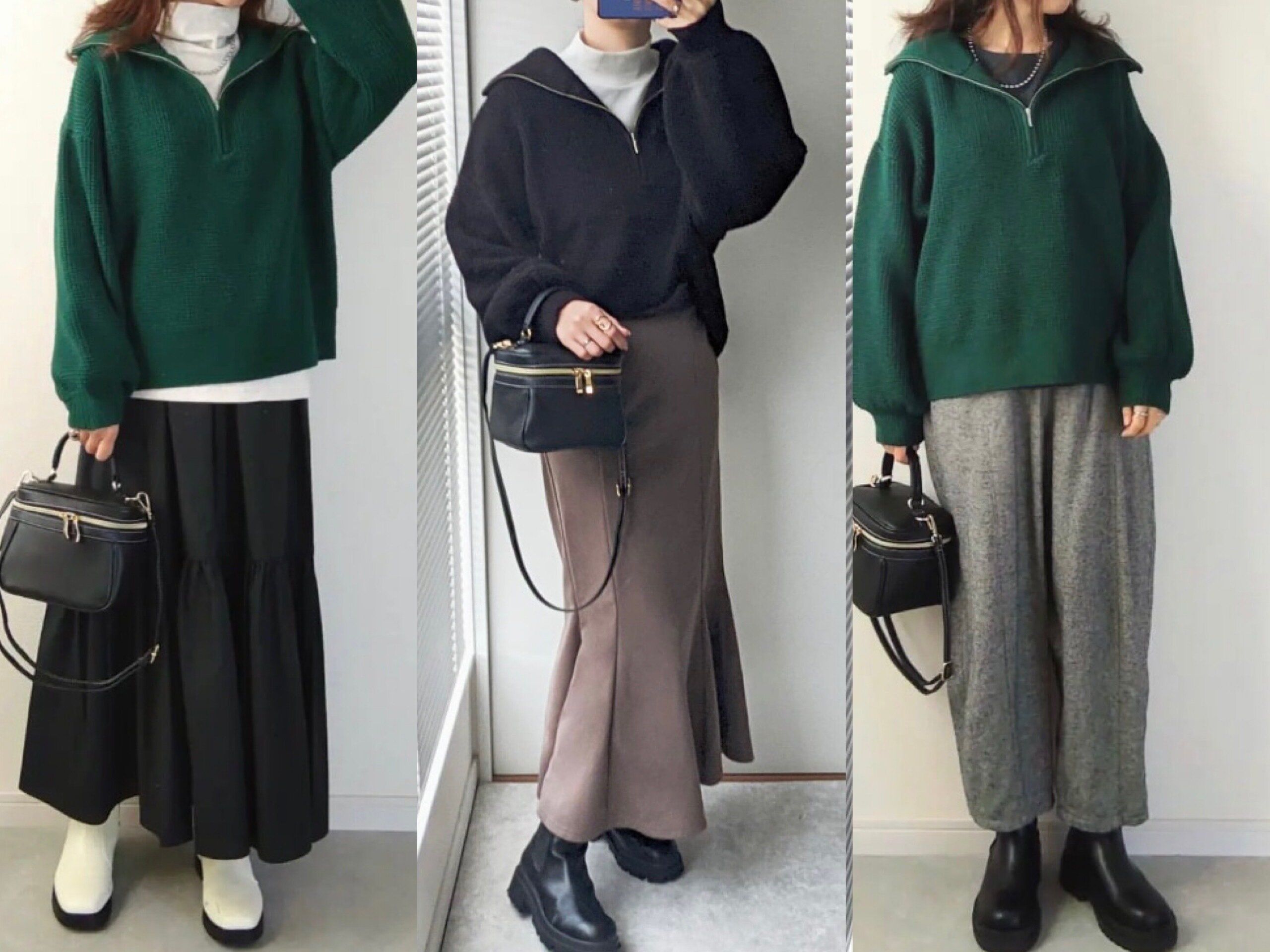 【しまむら】HK WORKS LONDONの本気！ハーフジップニットを使ったキレカジお手本コーディネート5選