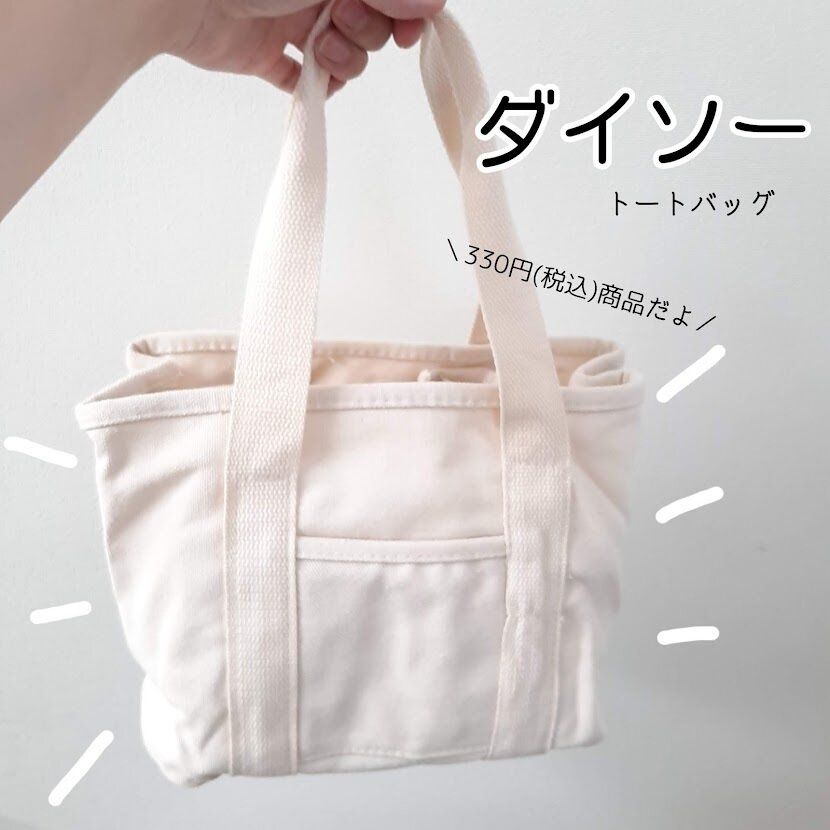 【ダイソー】仕切りつきトートバッグは収納アイテムで使うと便利！