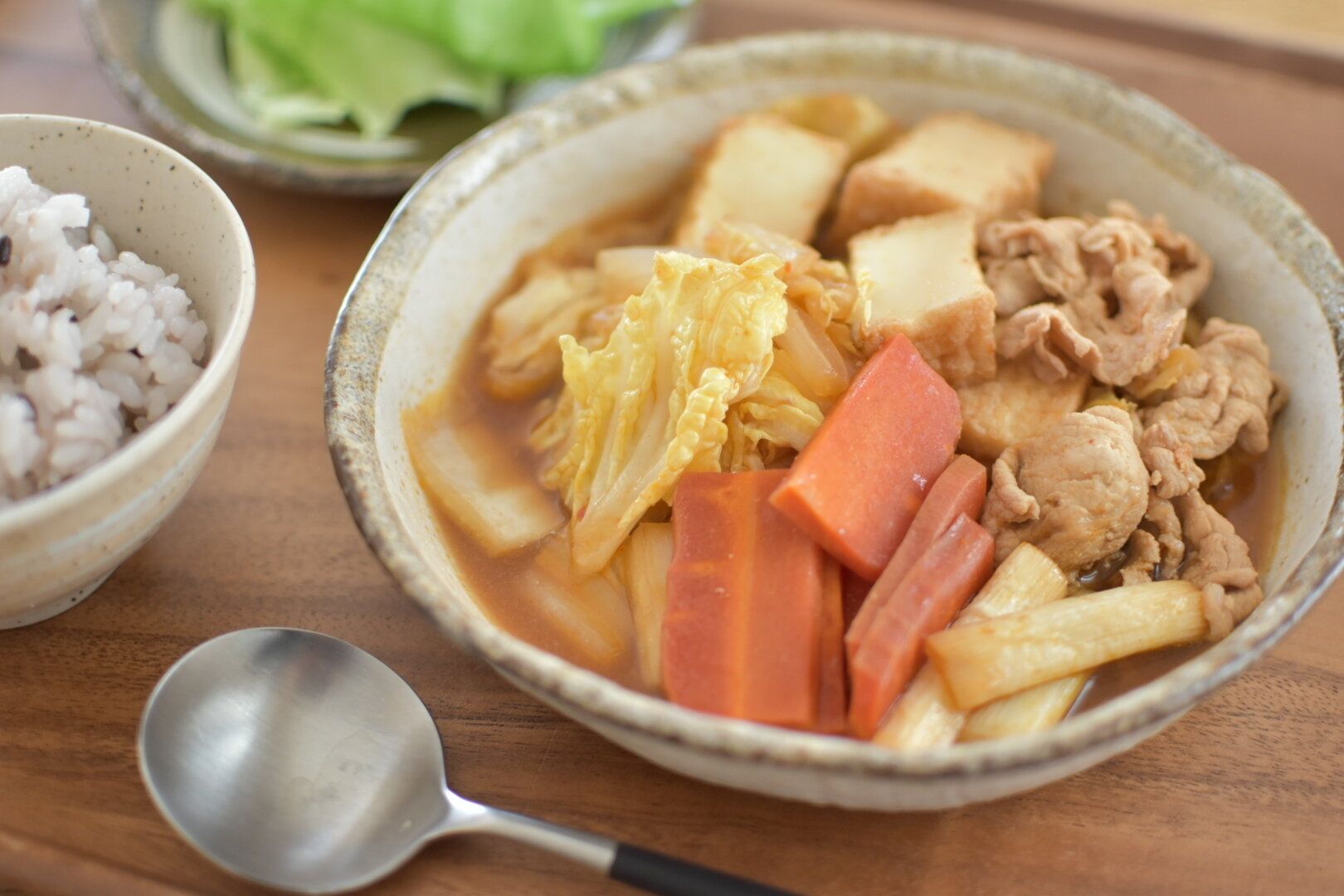 牛乳がポイント！まろやかな辛さがおいしい”キムチチゲ風スープ”の作りかた