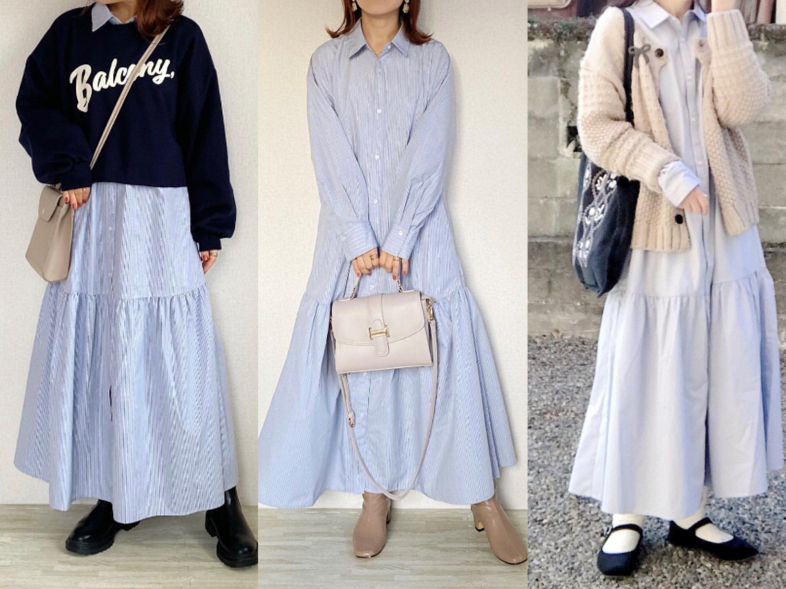 【GU】優秀すぎて脱帽です！ギャザー切り替えシャツワンピースの着回しコーディネート5選