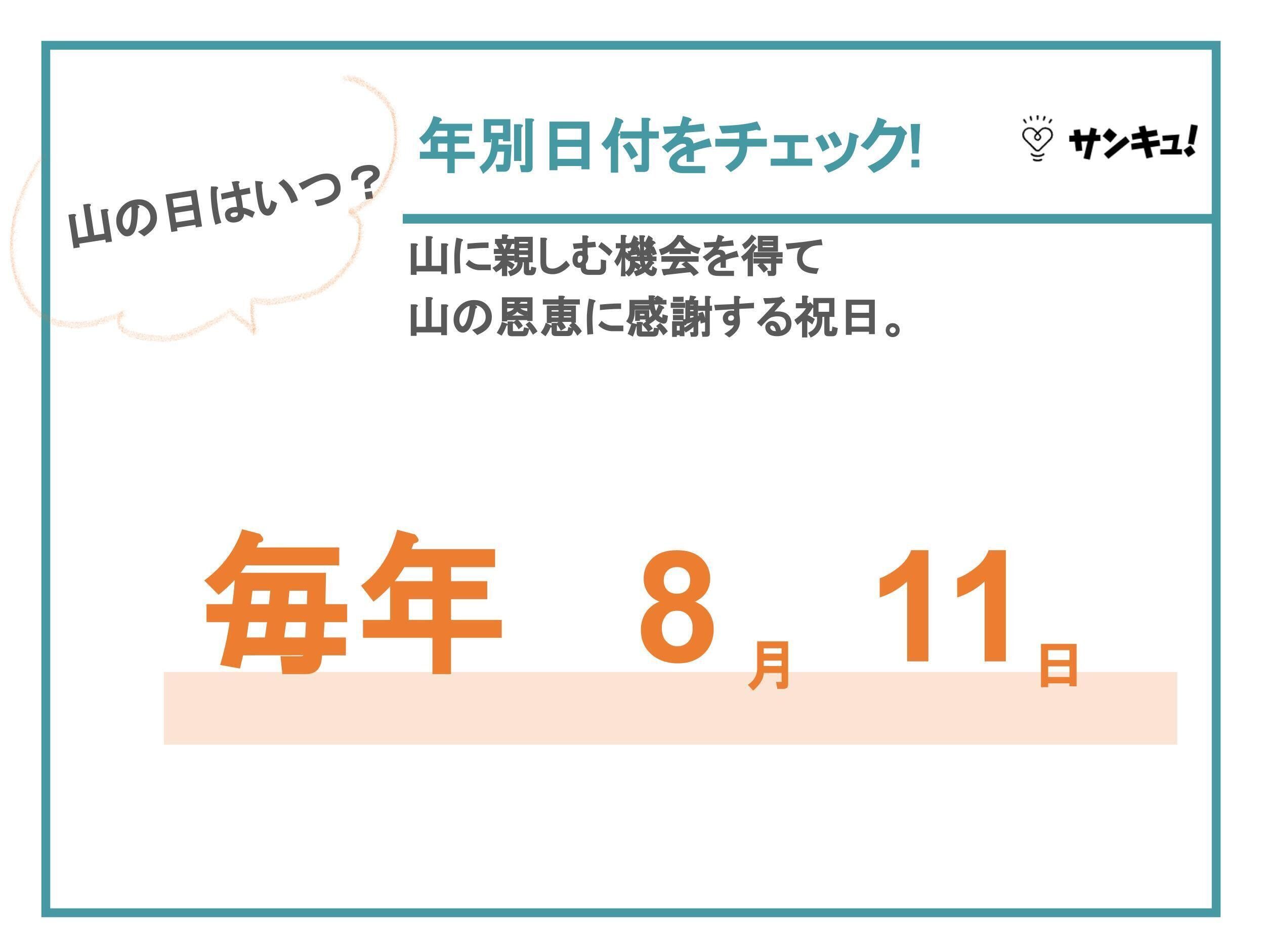 「山の日」とは？2022年はいつ？意味や由来、子どもとの楽しみ方まで