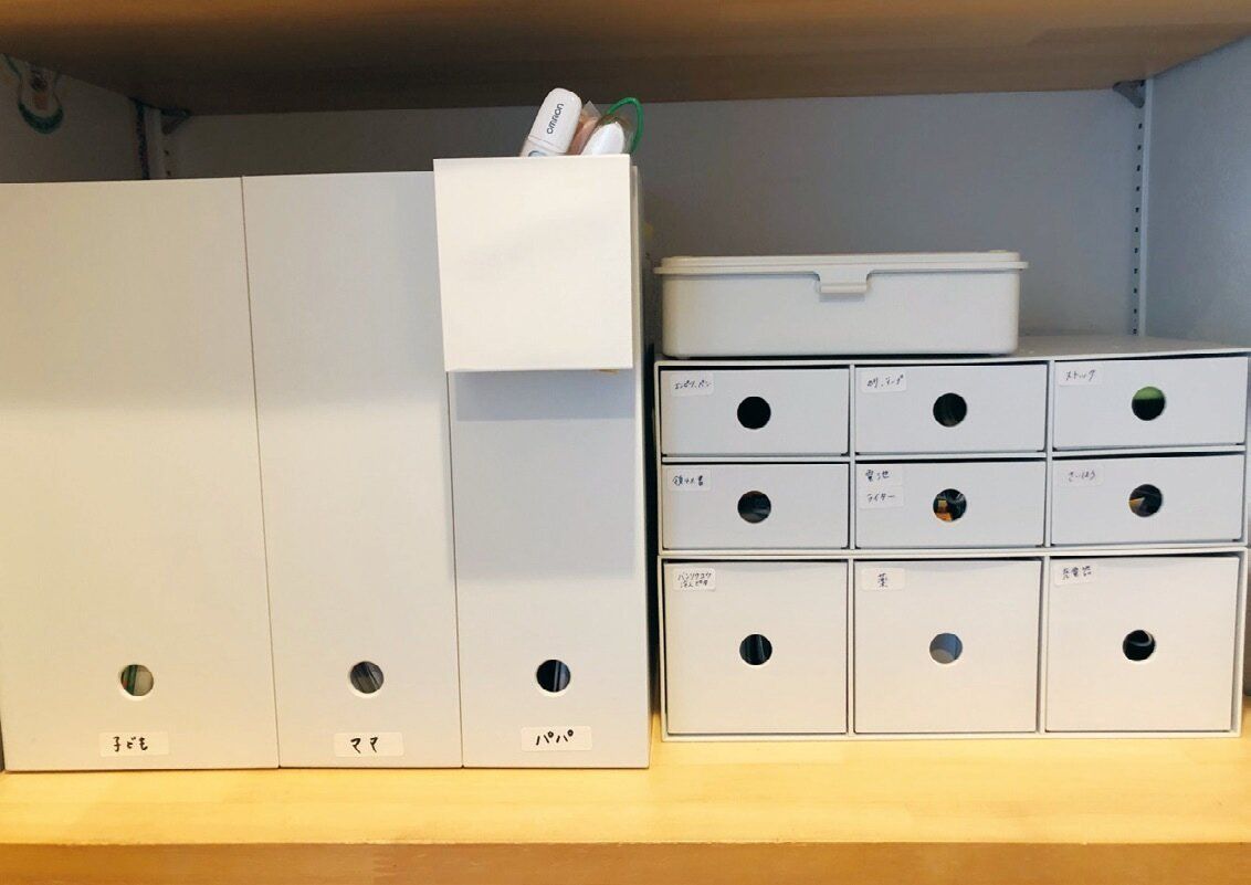 文房具や日用品が散乱していてカオス！無印良品で全部解決ビフォアアフター