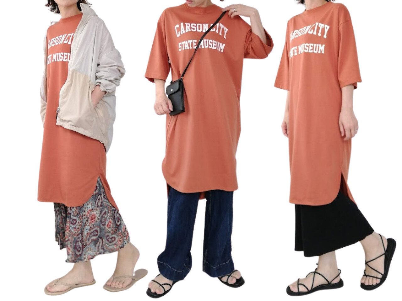 【しまむら】これから着られるTシャツワンピ！おしゃれに見せる着回し3選