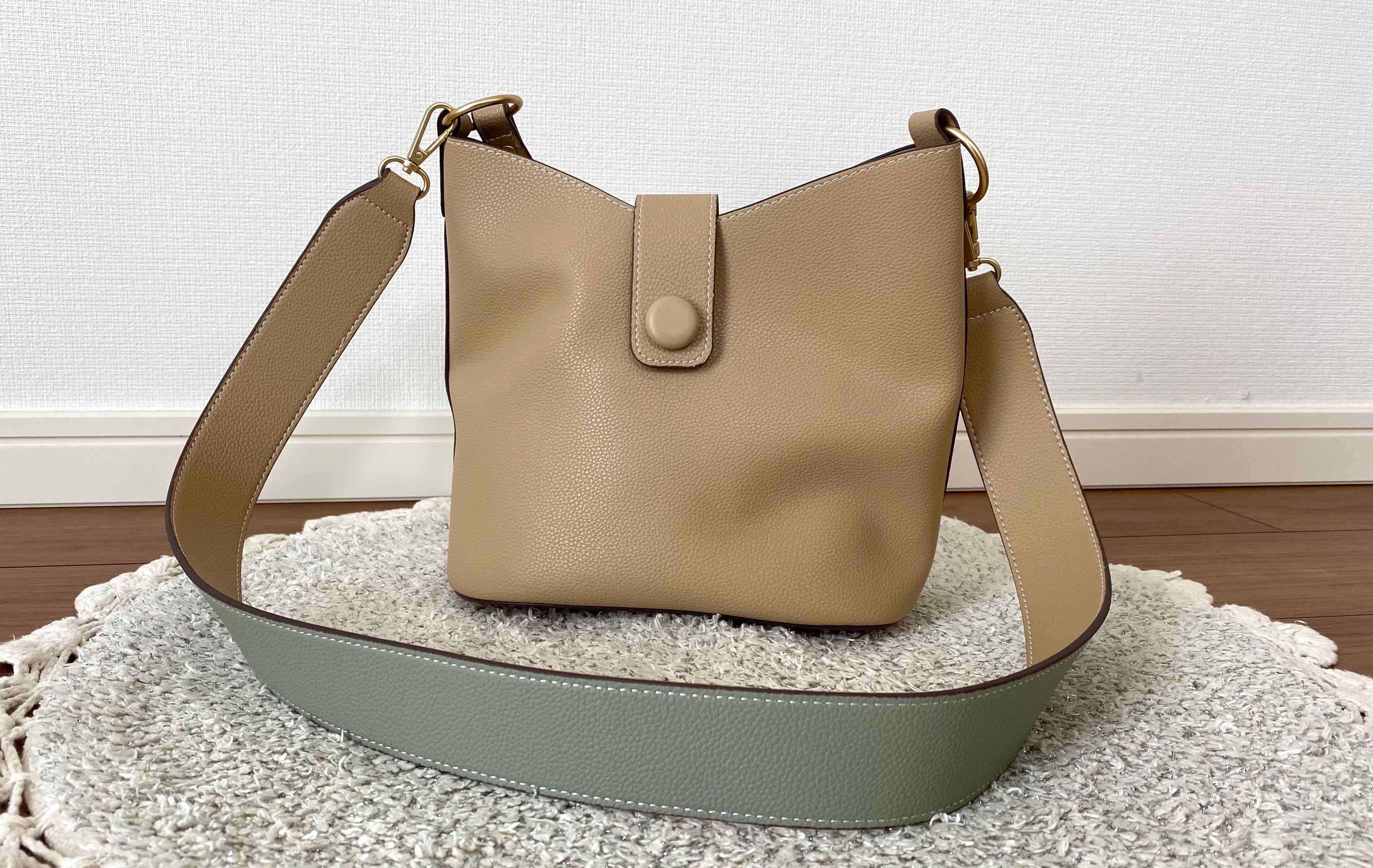 【しまむら祭】990円2wayバッグ！グリーンとベージュの可愛すぎる配色がたまらない！