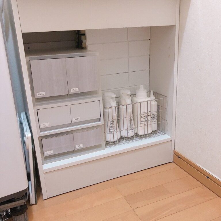 普通の洗面台下収納、扉を外したら使いやすくなった！