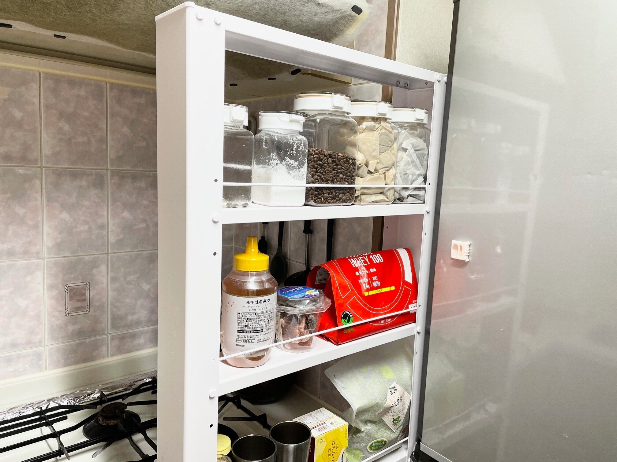 【楽天】たった10cmの食品庫!? すきま収納ワゴンが優秀で最高！