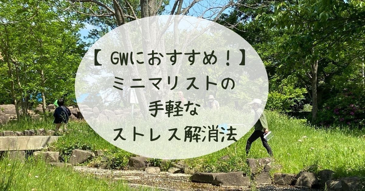 【GWにおすすめ！】ミニマリストの手軽なストレス解消法