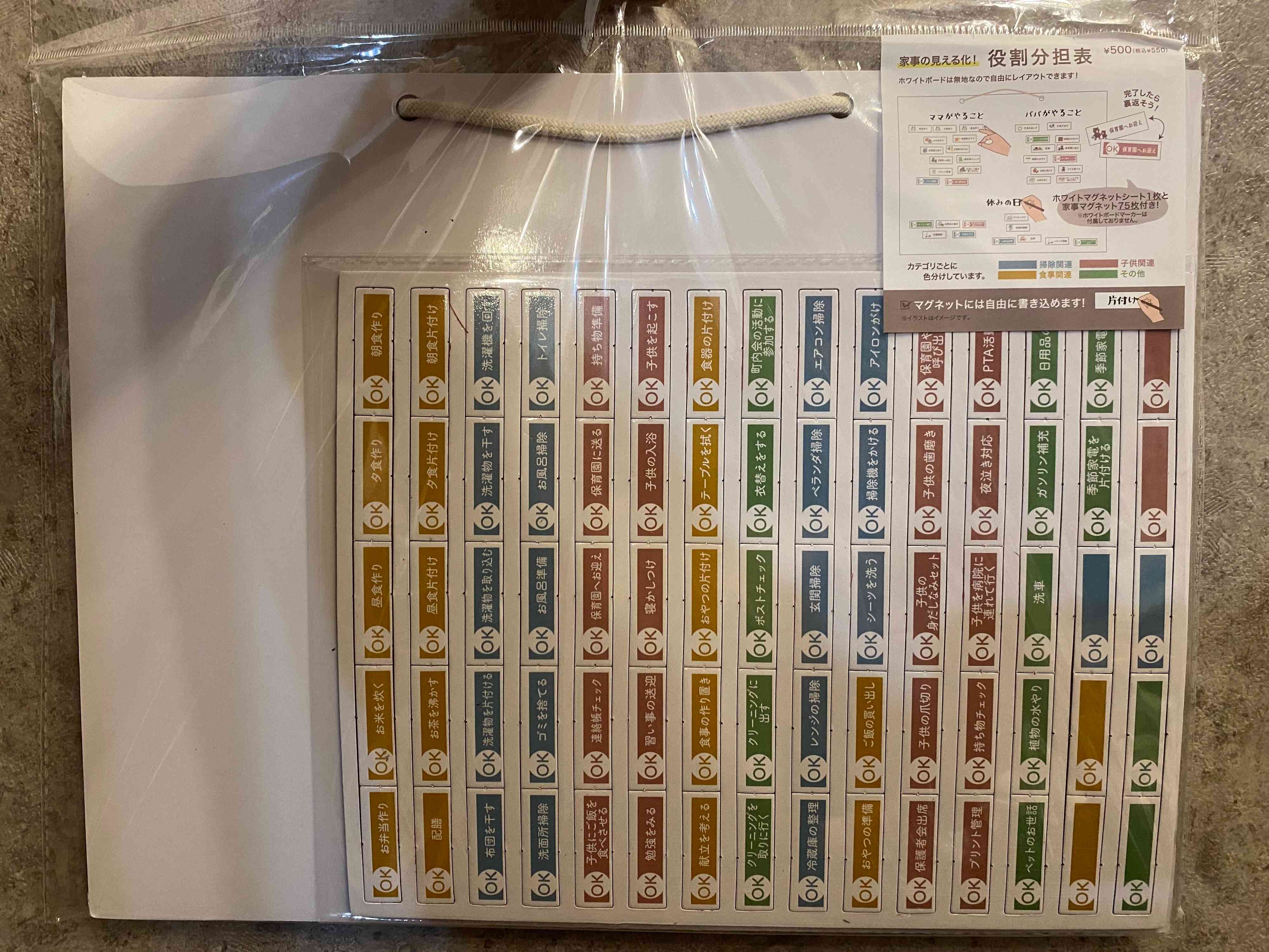 スリコの役割分担表が便利！