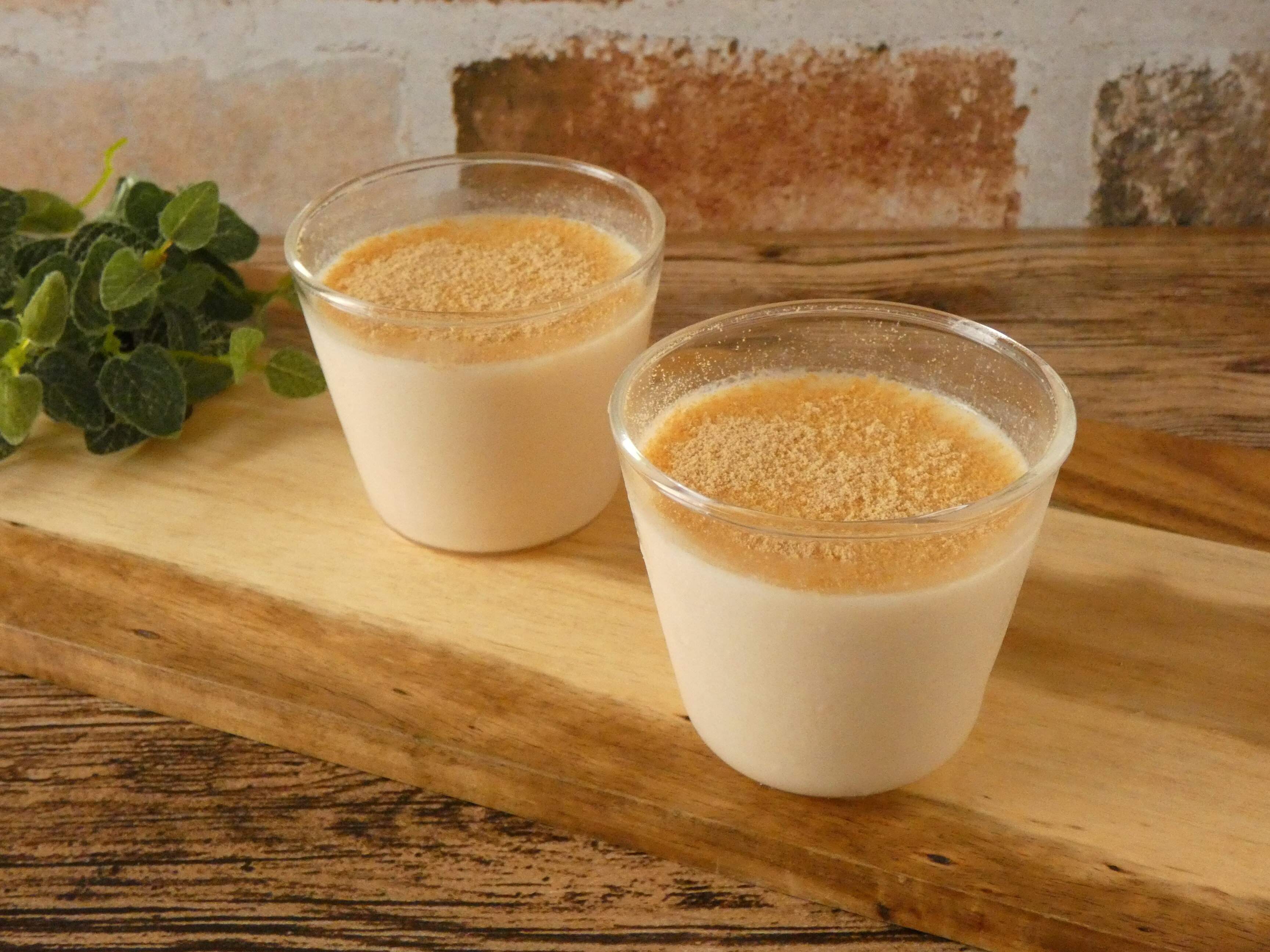 食べたい時にパパッとつくれる！電子レンジで簡単「豆腐のきな粉プリン」