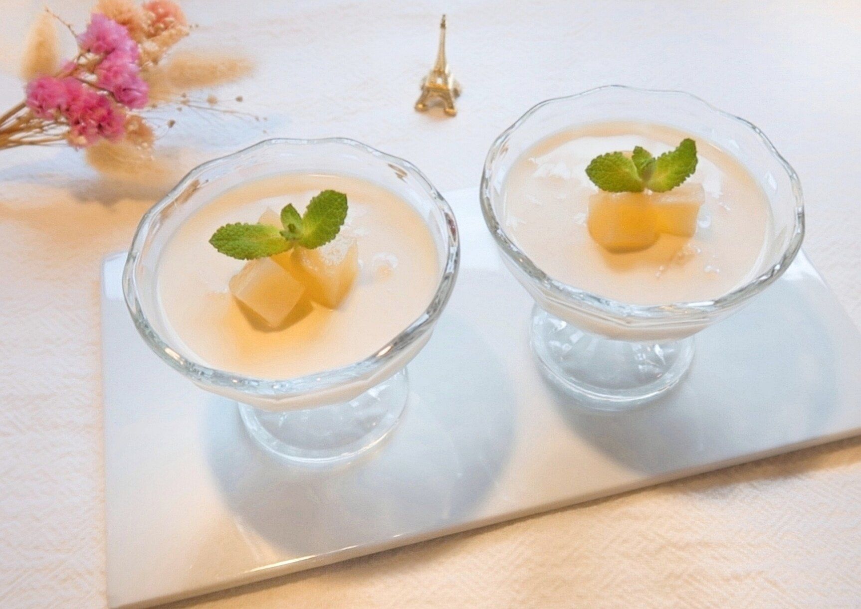 缶詰で超簡単！極上おうちスイーツ【桃のパンナコッタ】のつくり方　