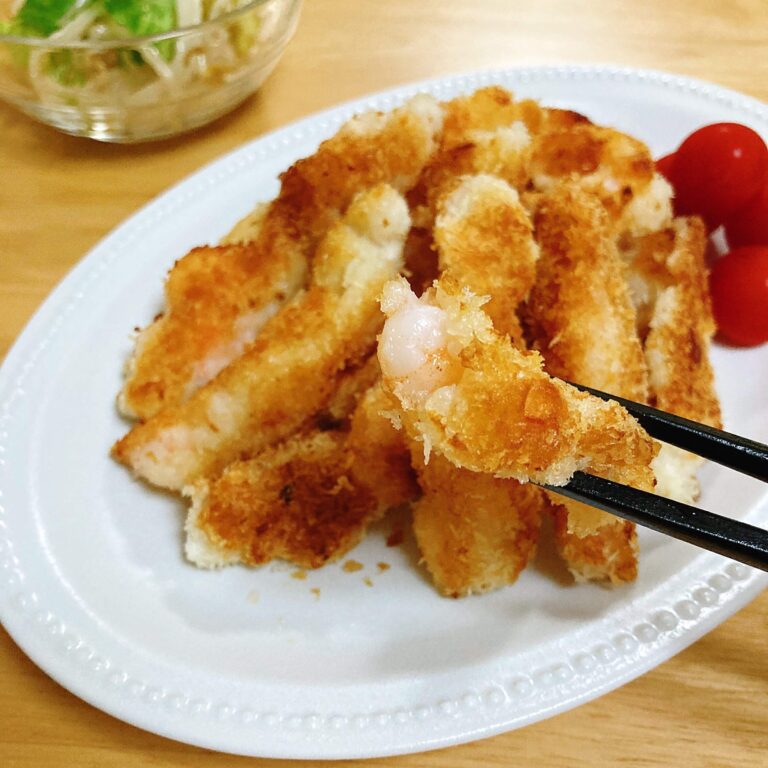 家事代行として働く主婦が「家ではそんなに頑張れない…」という日に作る！もんでつくる揚げ物って？えびのふんわりスティックフライ