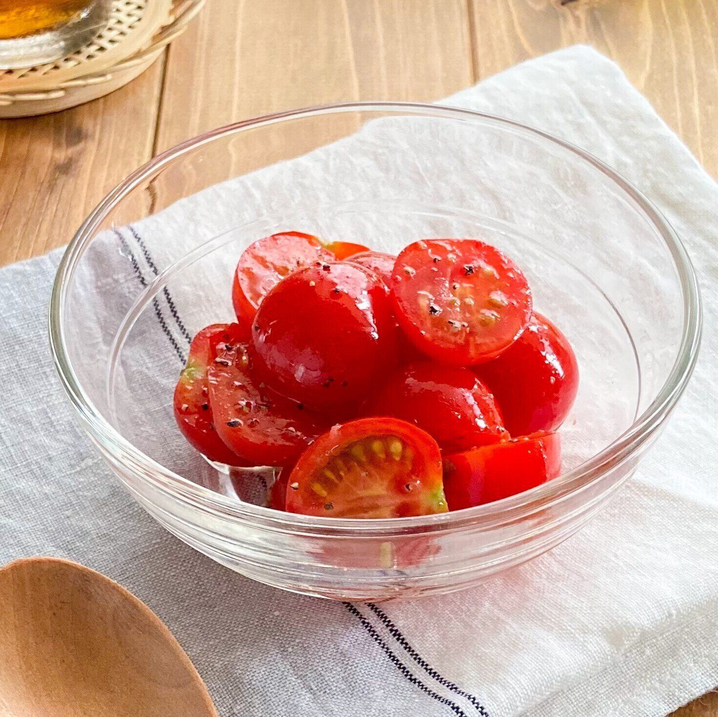 【5分で完成！】ひんやり美味しい『ミニトマトの香味オイル和え』