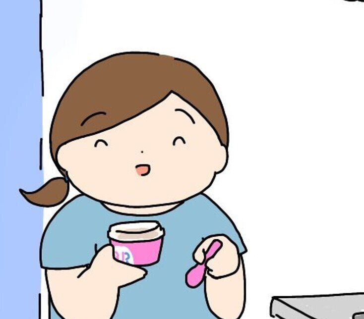 楽しみにしていたアイスを食べようとするママの背後に現れたのは！？「これは震える」の声