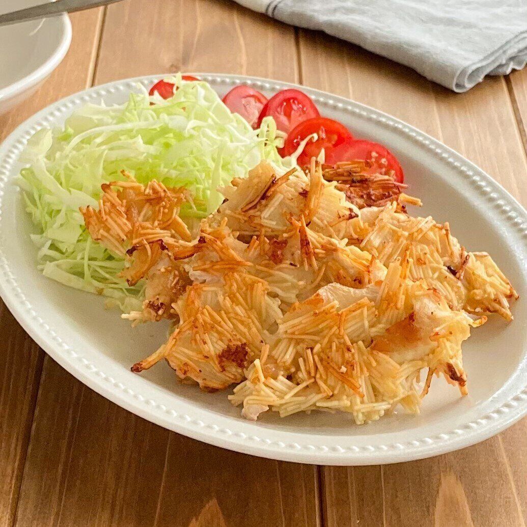 【飽きてない？】 余ったそうめんで！『 ザクザク！チキンフライ』