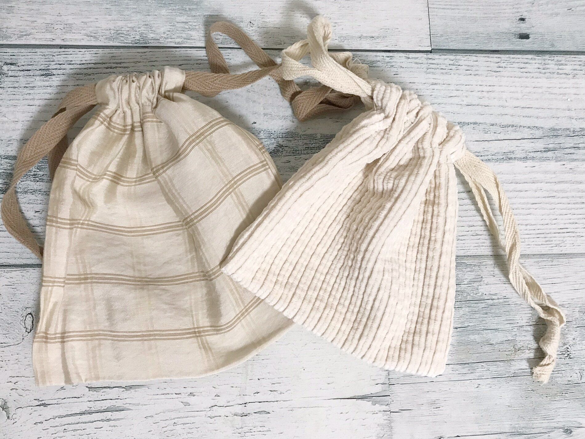 【スリコマニアライターおすすめ】コレは買いです！「チェックコーデュロイ巾着2個セット」がめっちゃ使える！