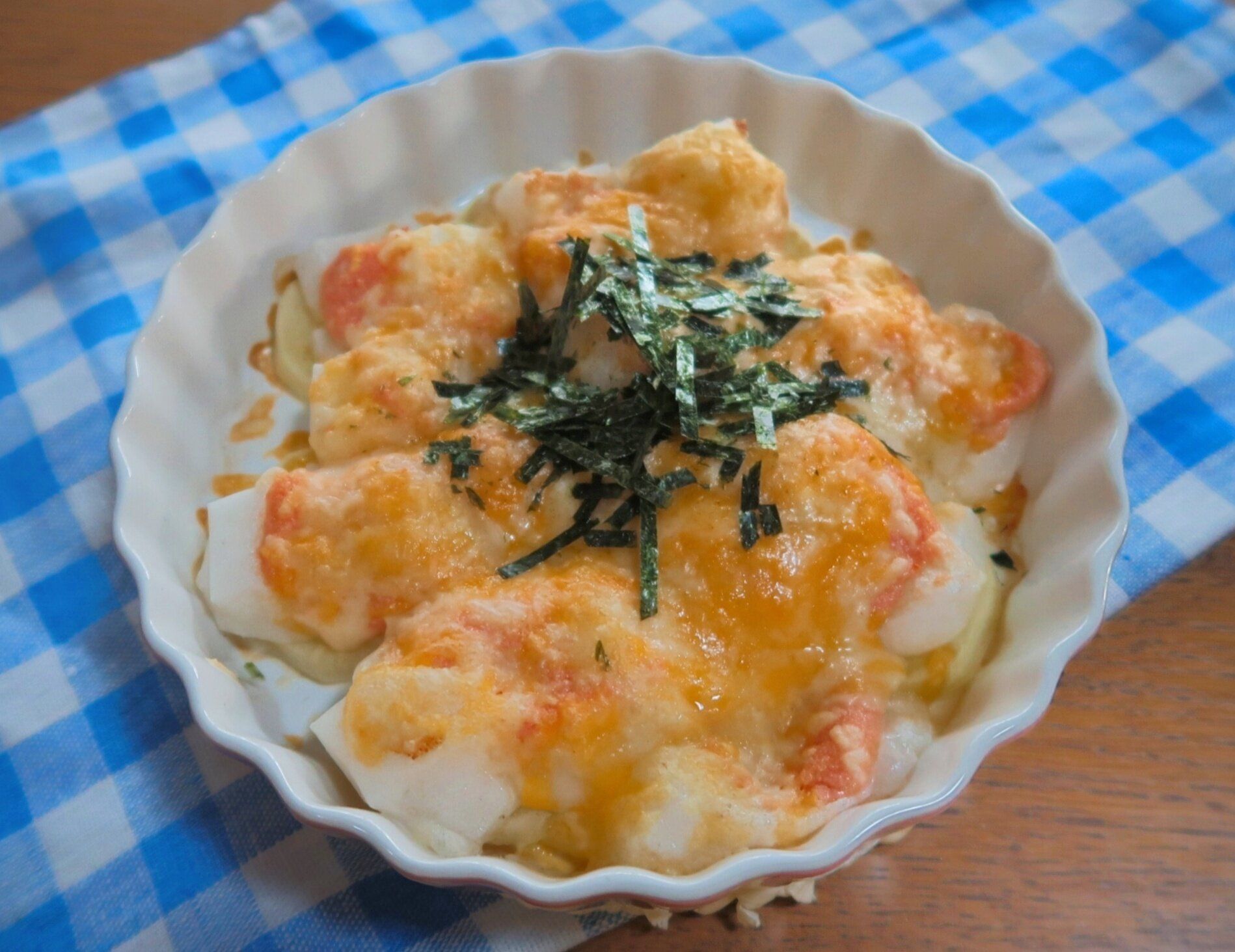 【切り餅活用レシピ】「お餅とじゃがいもの明太チーズ焼き」のつくり方