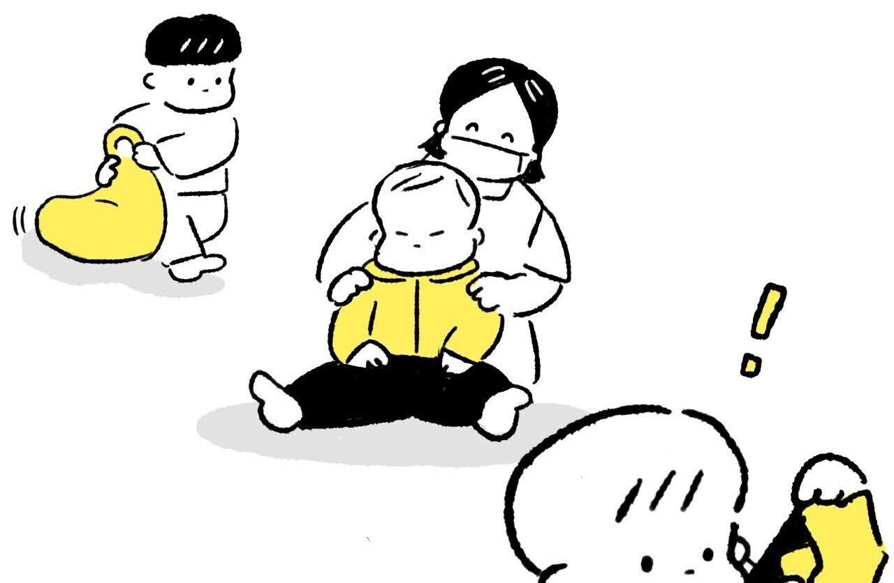 1歳息子の姿がまるで「殿」!?保育園のお迎えで見たかわいい光景に思わずクスッとしてしまう