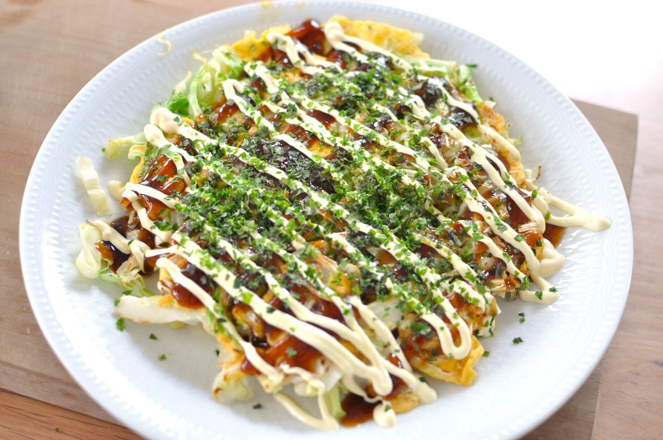 粉不要【キャベツのお好み焼き風】時短で作るヘルシーおかずレシピ