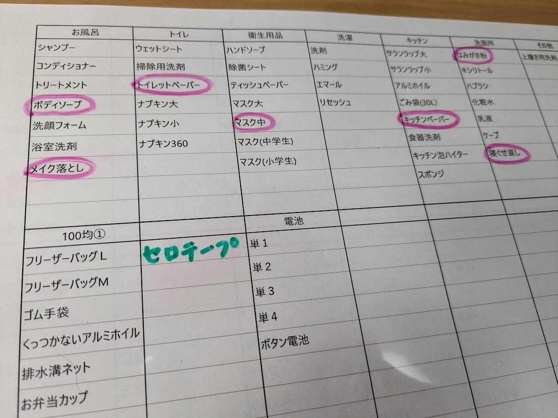 【100均グッズでつくる】超かんたん買い物リストの作り方！買い忘れゼロにする方法
