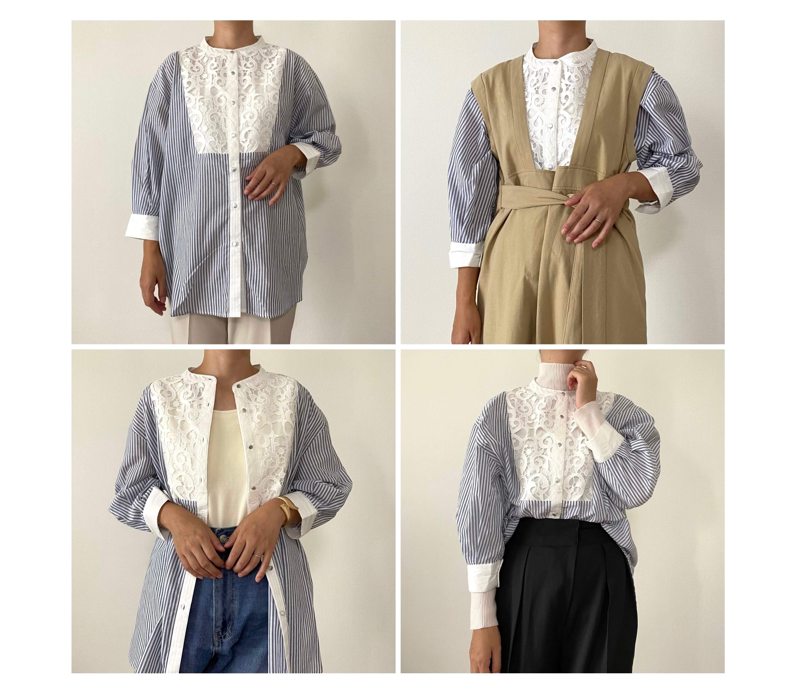 【しまむら】1,639円に見えない!?レースストライプシャツは大人女子必見アイテム