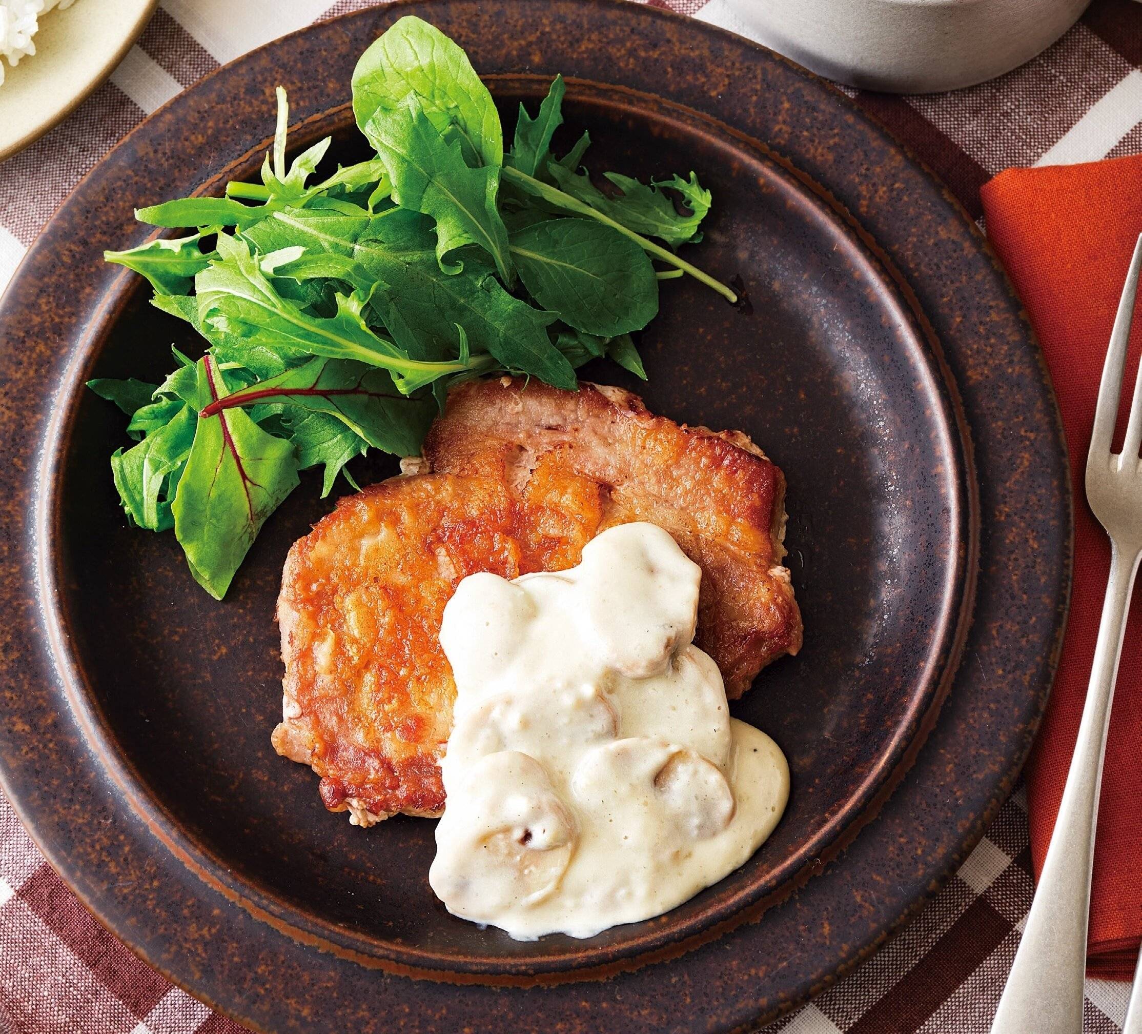 20分でササっと2品！『ポークソテー きのこクリームソース』『キャベツとハムのコンソメスープ』