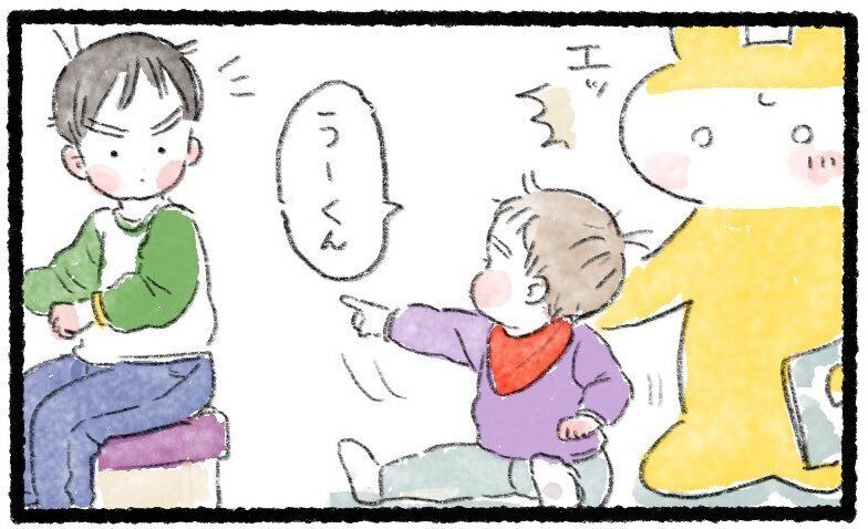 1歳の弟がはじめて兄の名前を呼んだ日。仲良し兄弟のやりとりに「かわいすぎる」「尊い！」の声