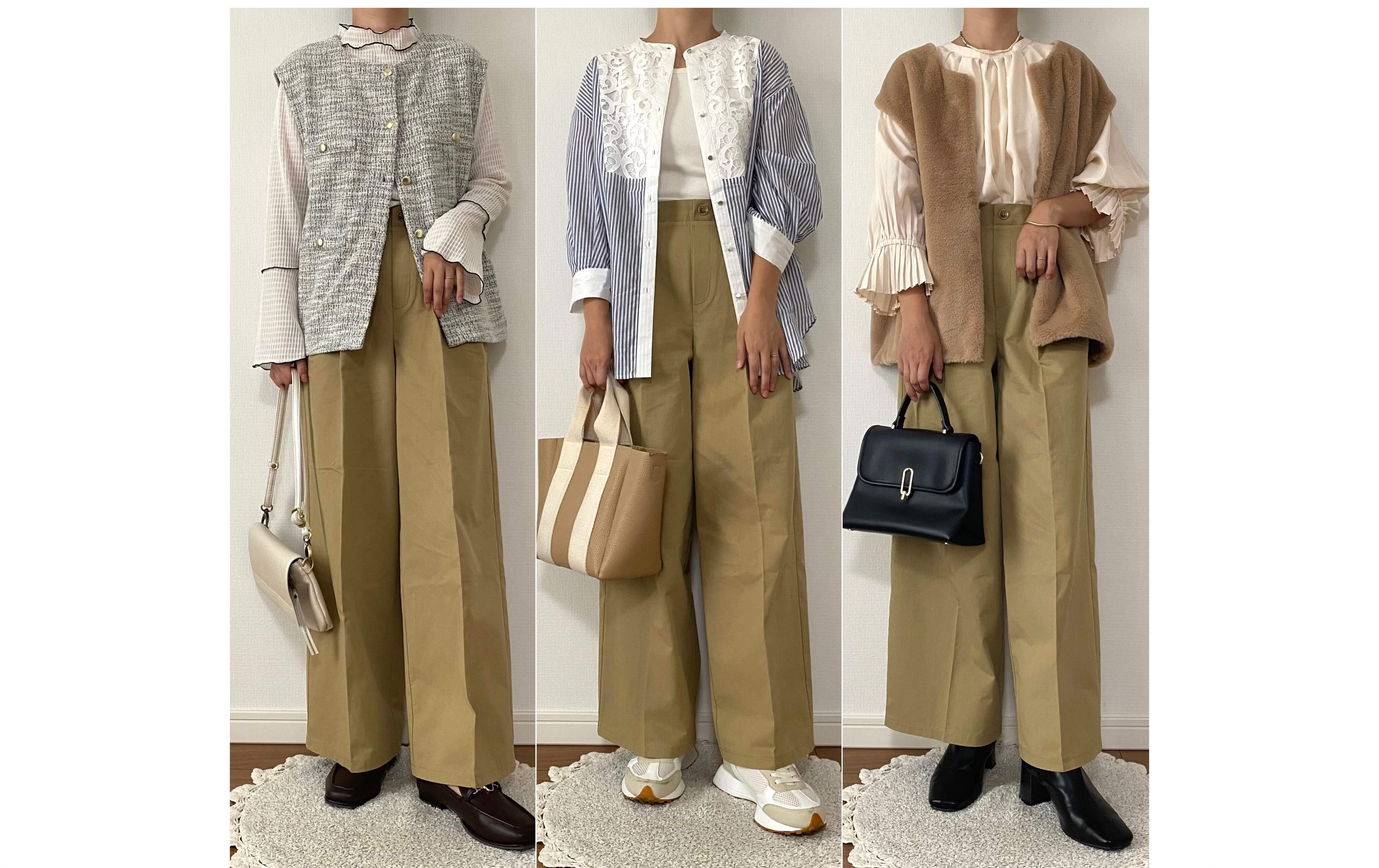 【全身しまむらコーデ】1,639円のチノパンで作る！プチプラなのに高見えする秋冬の大人コーデ3選
