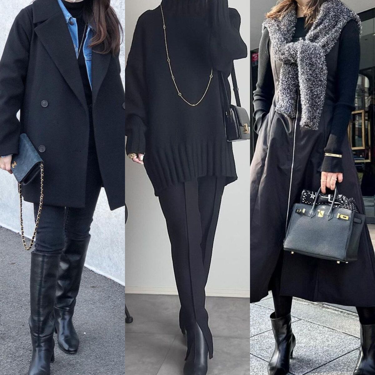 痩せ見え確実！オシャレ度もアップ！食べすぎても洗練見えが叶う「ブラックコーデ」5選