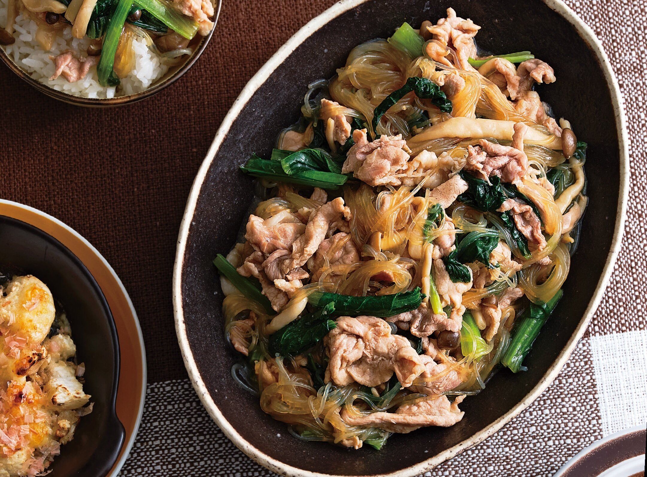 【20分でササっと2品】近藤幸子さんの『豚肉と小松菜の春雨とろみ煮』『長いものチーズおかか焼き』