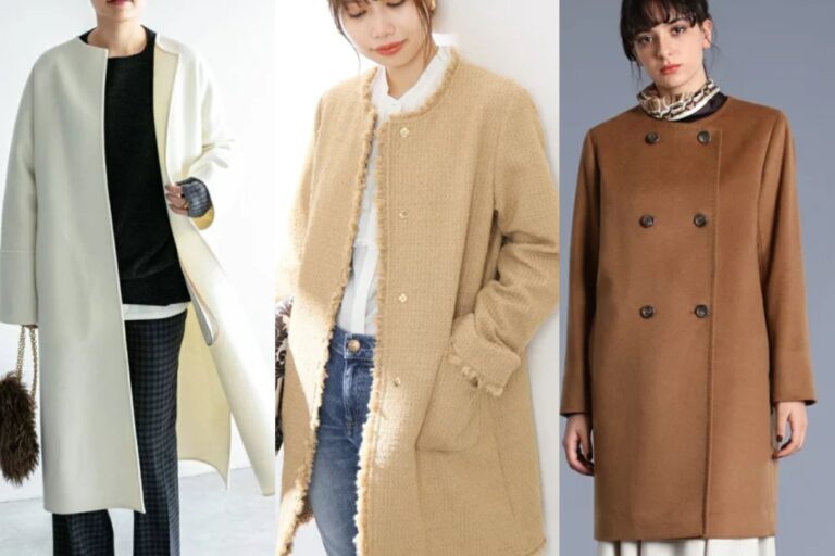 ノーカラーコートの美人見えおすすめコーデ16選【30代40代向け】