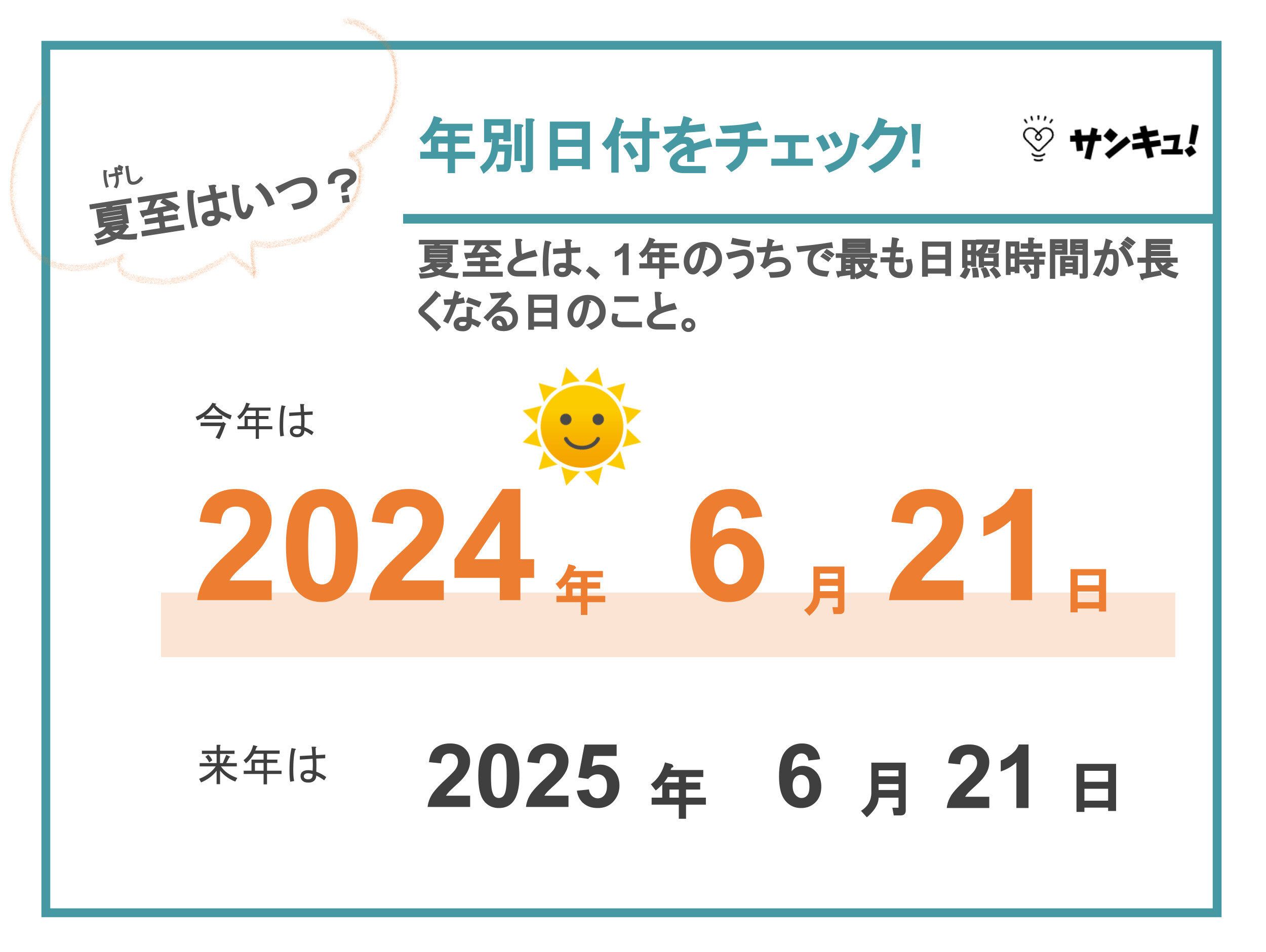 夏至とは？2024年はいつ？食べ物・冬至との関係・日照時間、海外の慣習まで解説
