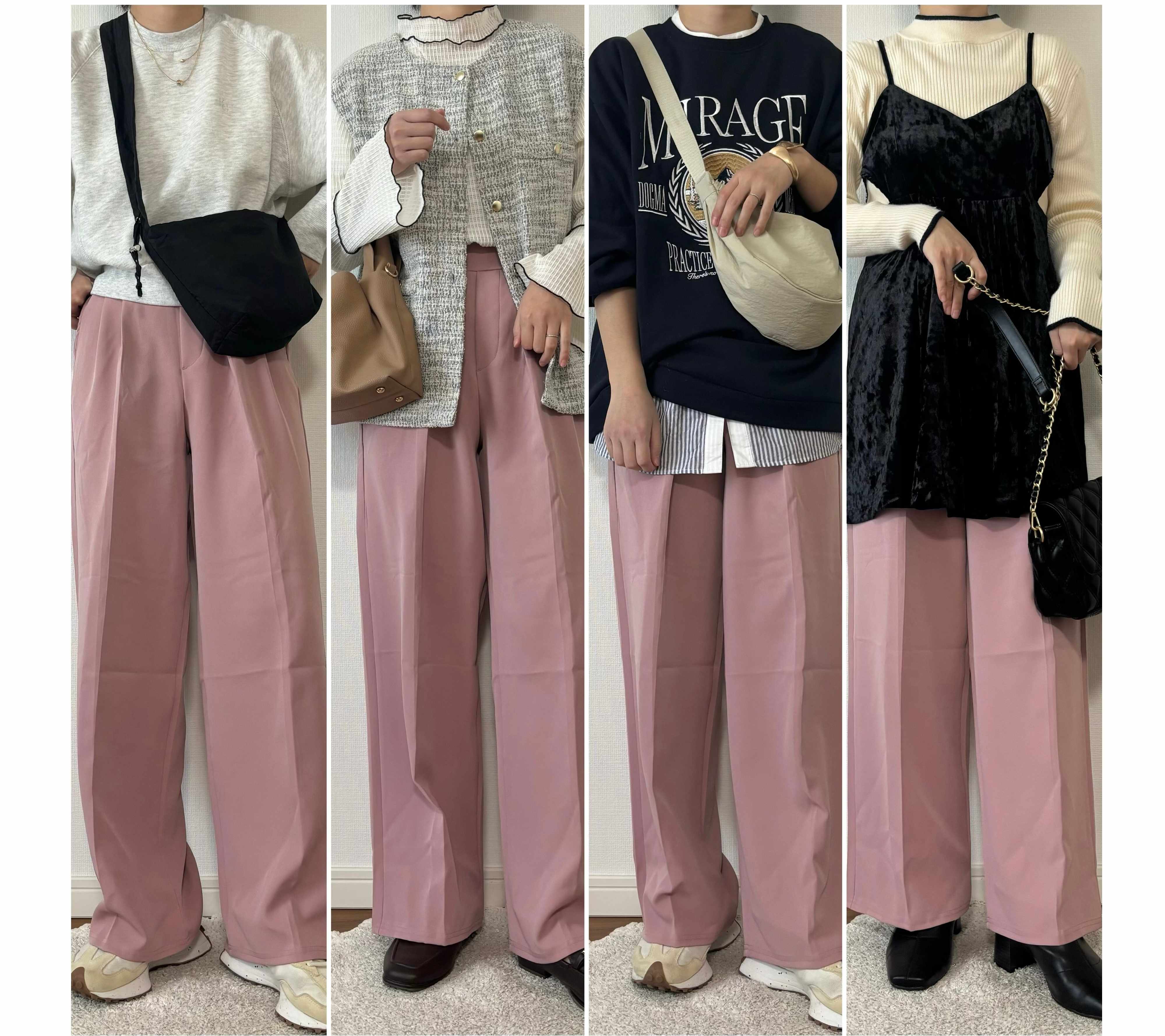 【しまむら】1639円で春先取り！控えめ大人ピンクパンツなら甘くなりすぎないトレンドコーデ