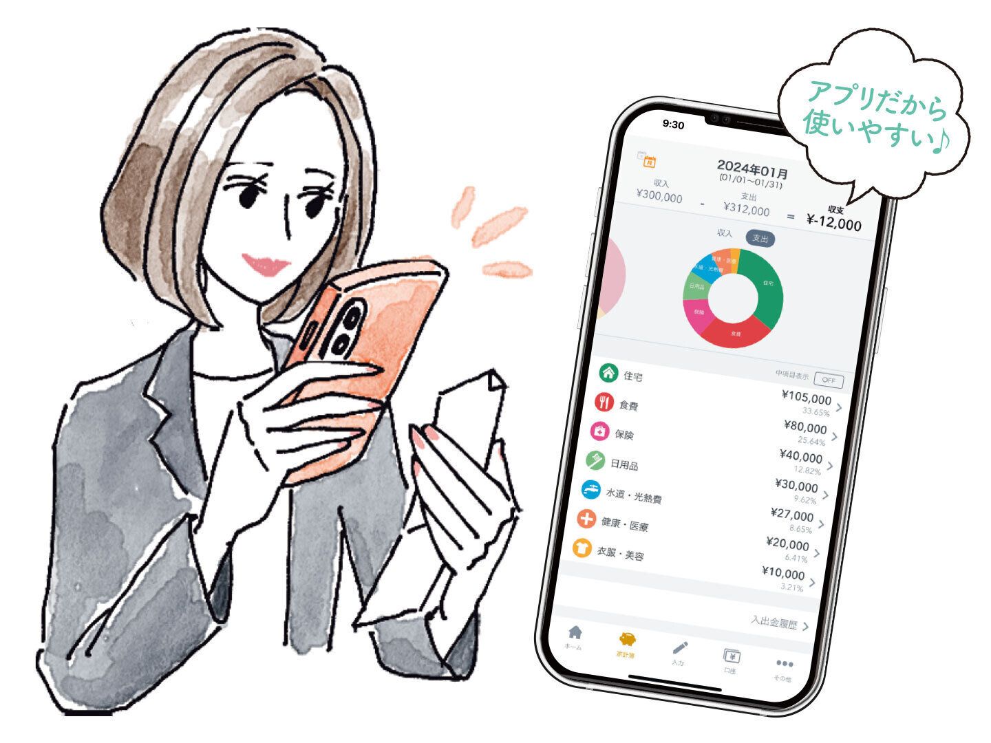 資産の管理は「リンククロス家計簿」にお任せ♪お金の悩みも不安もこれひとつでまるっと解決へ！