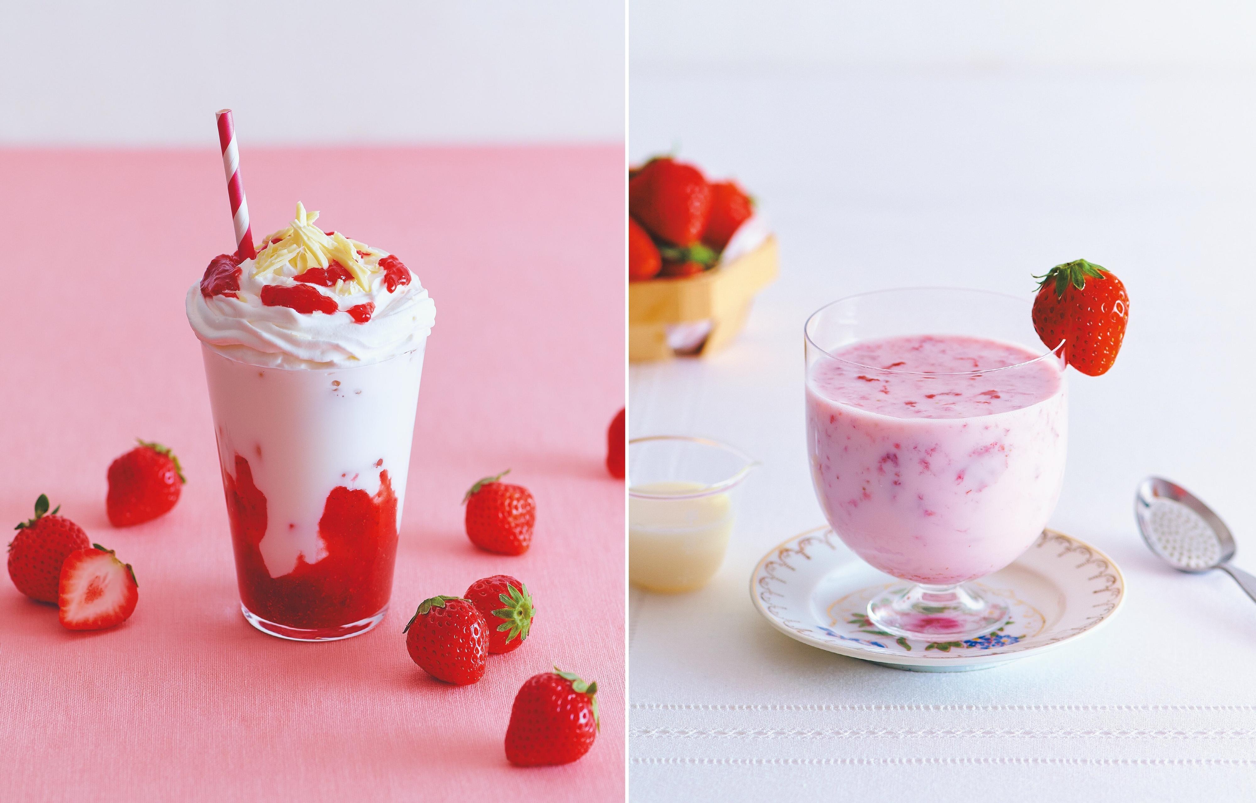 しあわせを呼ぶ、赤・白・ピンク！王道のいちごミルク＆令和のいちごミルク