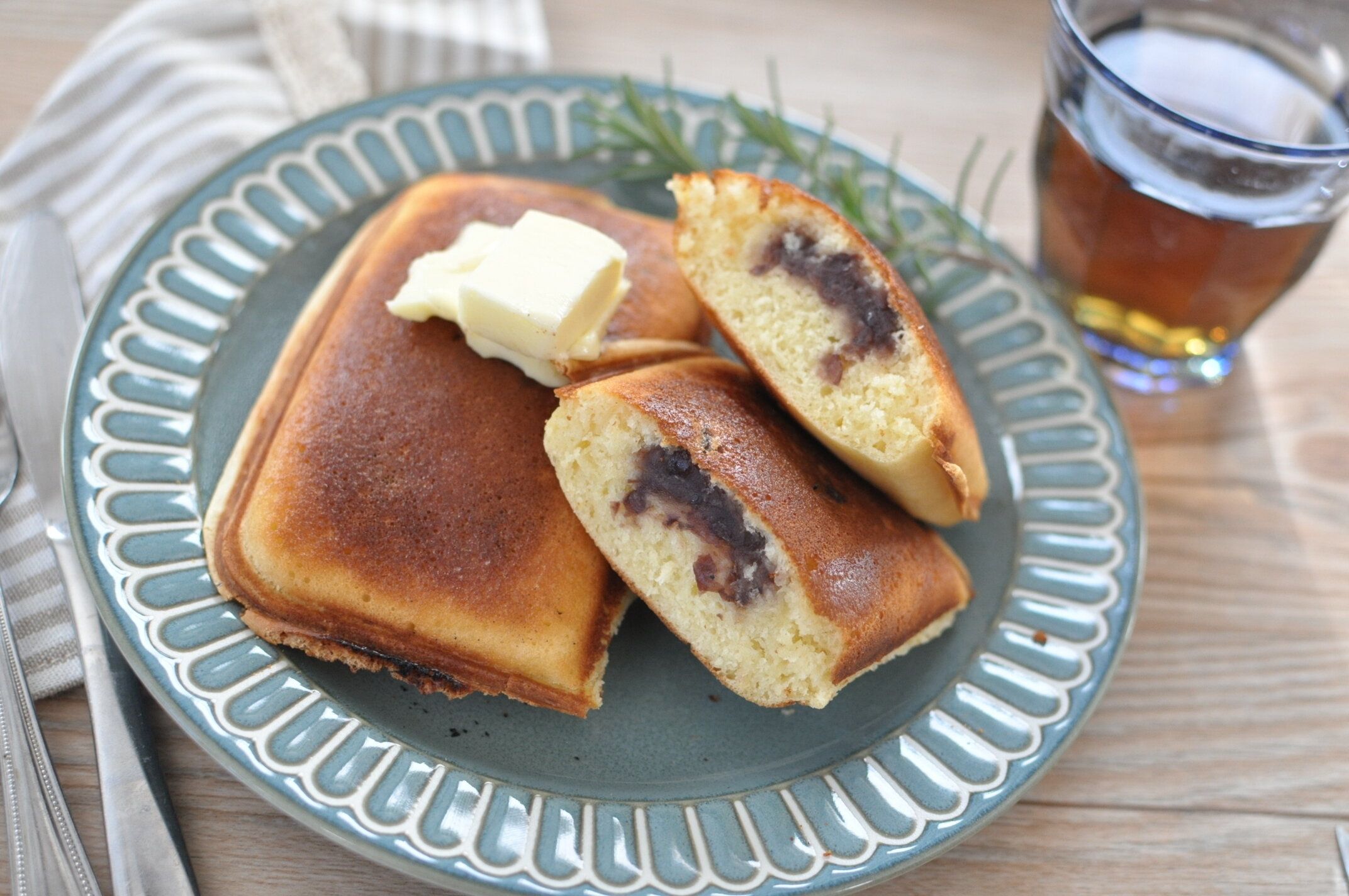 ホットサンドメーカー【分厚い餡バターケーキサンド】ふわふわ食感がくせになるおやつレシピ