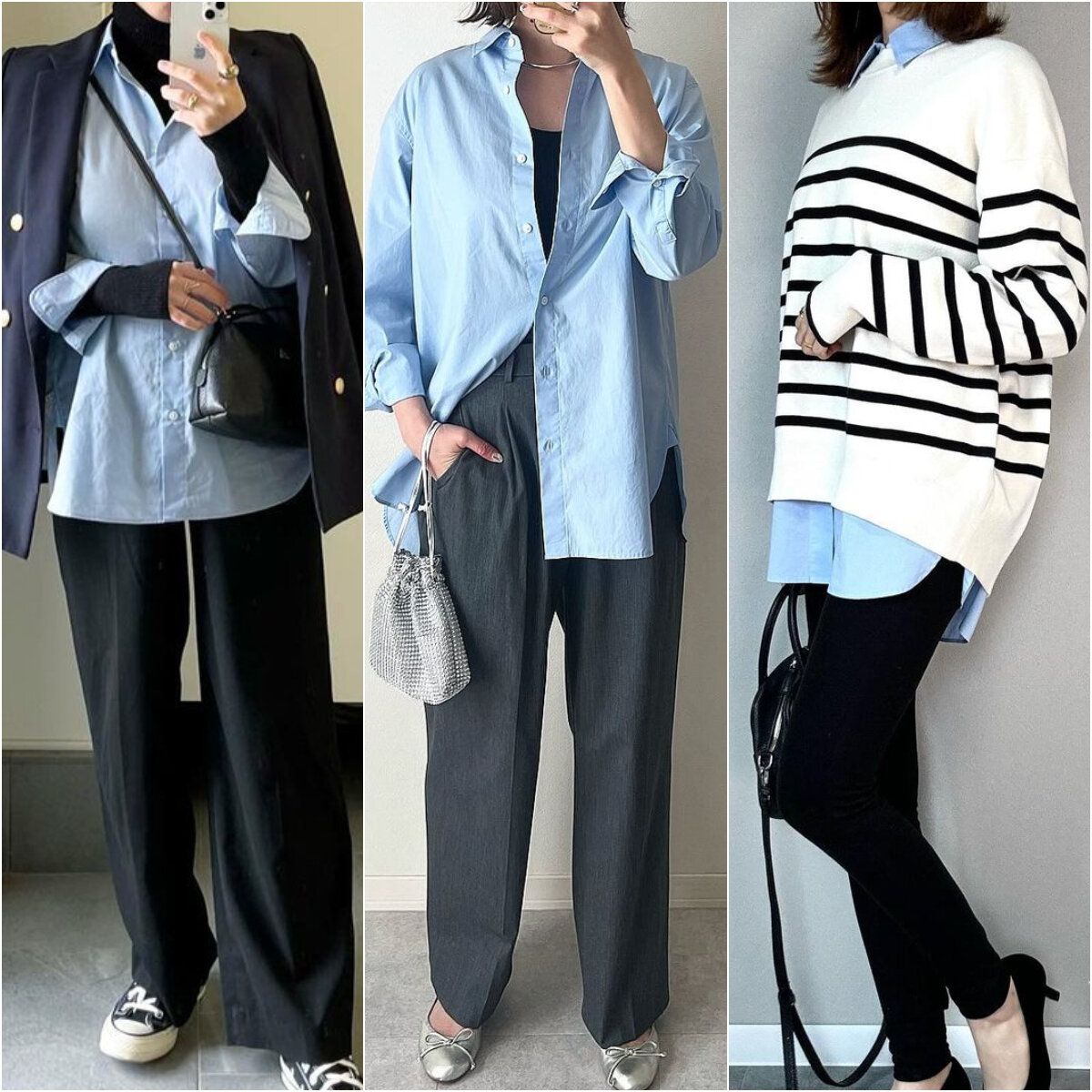 【ユニクロ】好印象ゲット！元取れ確実！ママ友に褒められる爽やか「ブルーシャツ」着回し実例