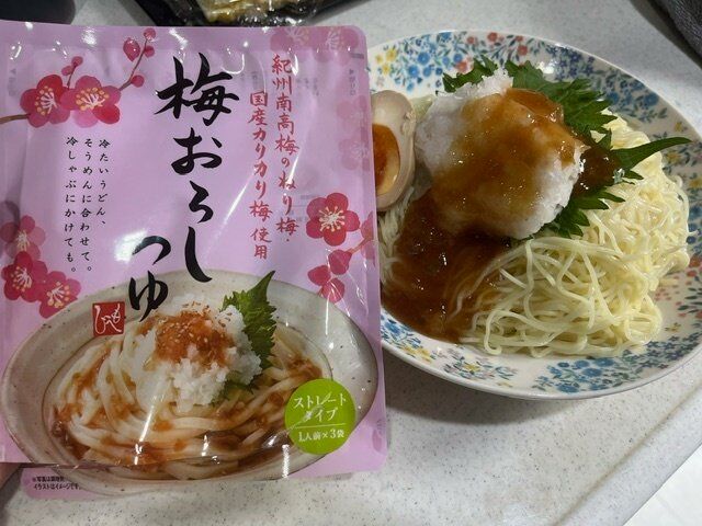 【カルディ】これからの暑い季節にぴったり！どんな麺でも合う。梅おろしつゆがうますぎる！