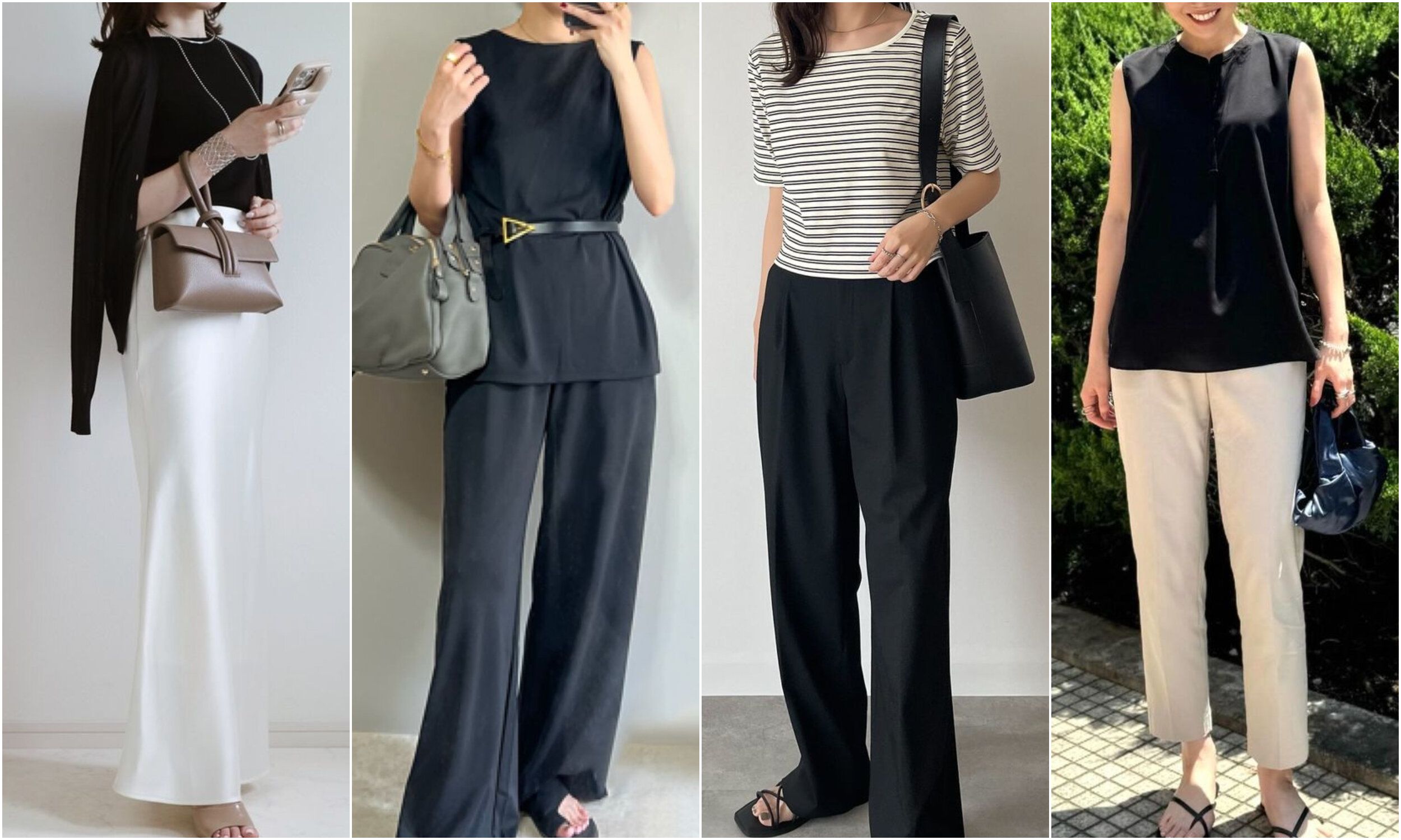 薄着の夏に！着やせして見えるユニクロ「4大黒アイテム」