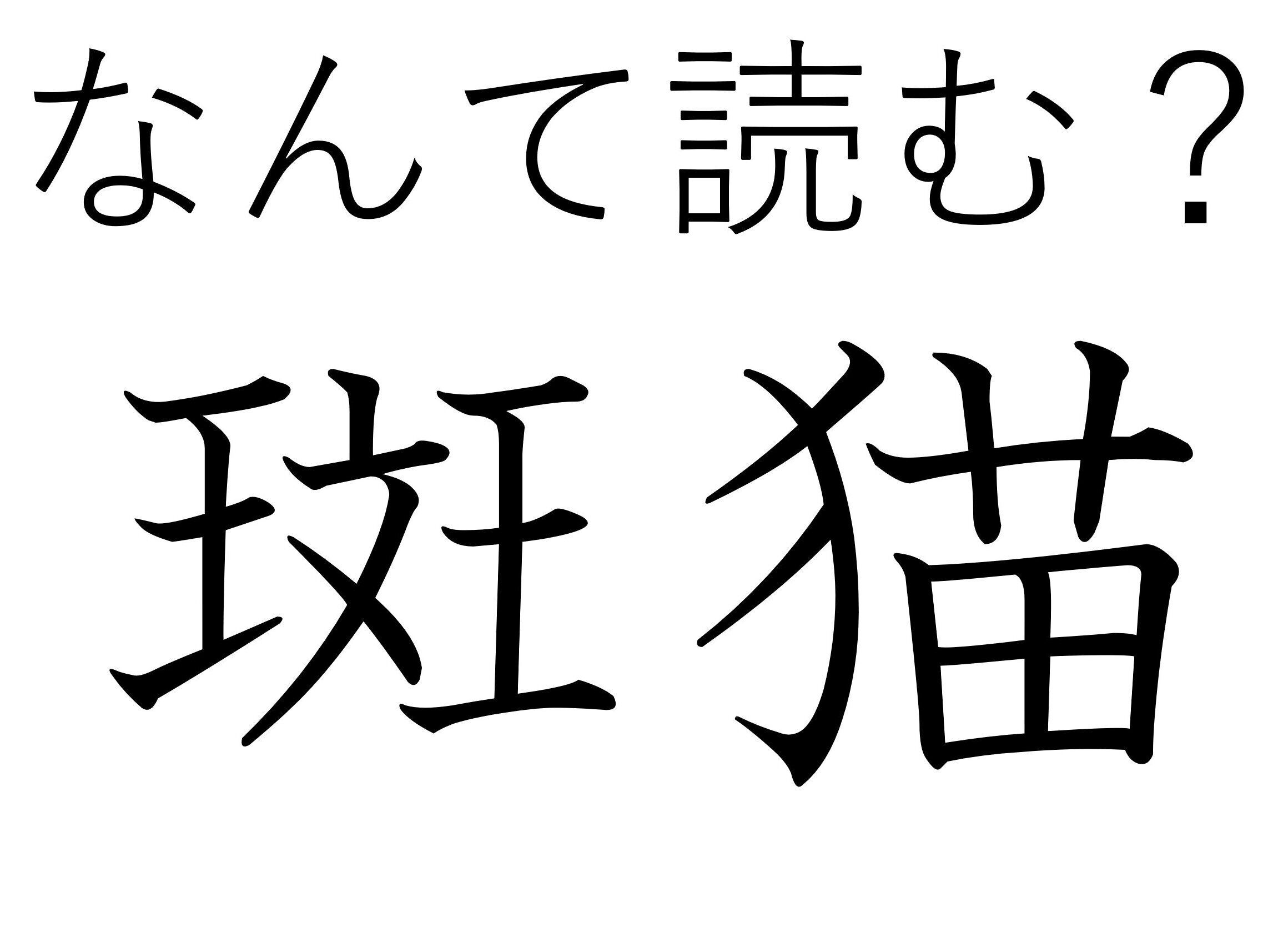 「ぶちねこ」とも読めるけど、違う読み方もあります…難読漢字「斑猫」はなんて読む？