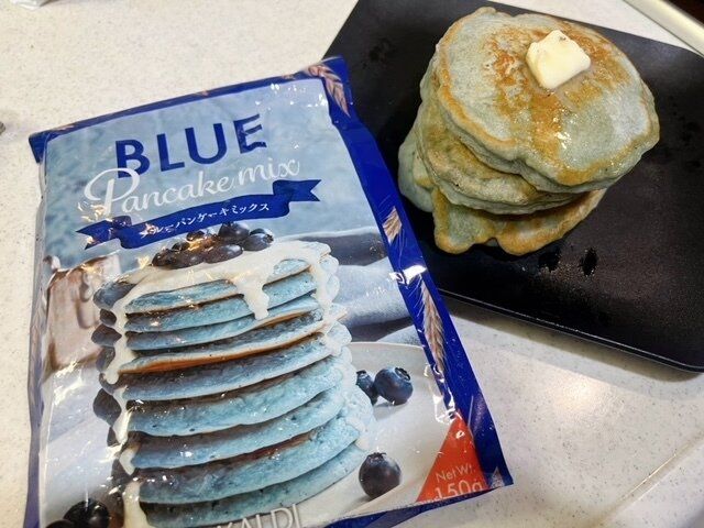 【カルディ】これは大盛り上がり！ブルーパンケーキミックスが映え！