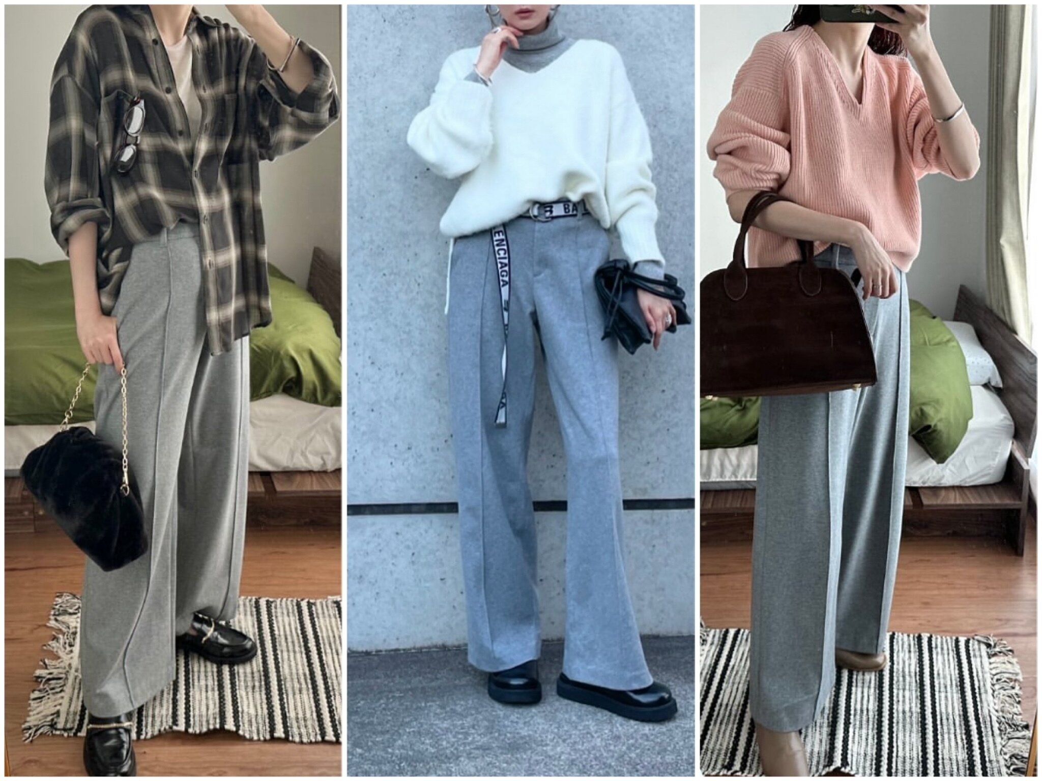 【ユニクロ】「楽なのにスタイルアップして見える！」バズりアイテム・ブラッシュドジャージーワイドパンツコーディネートまとめ