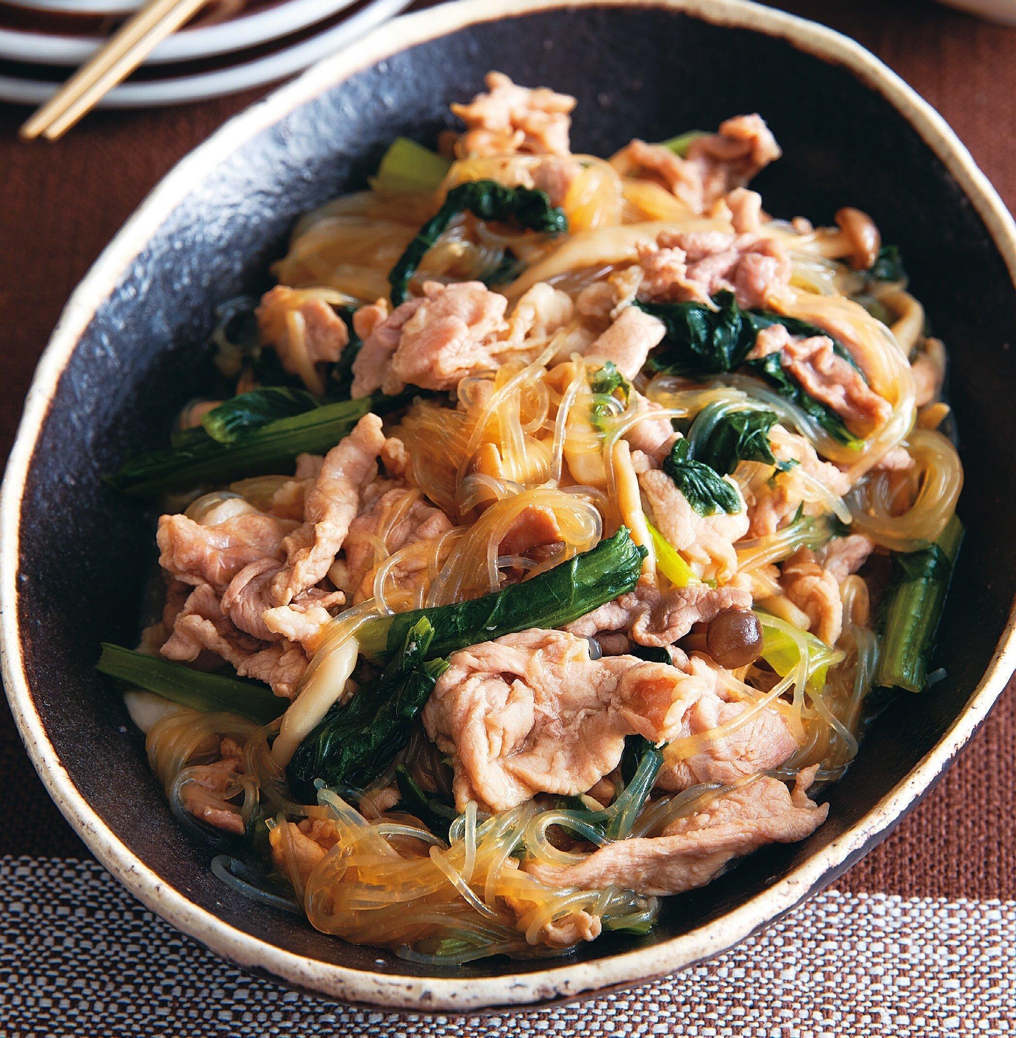 手間も洗い物も最小限！大根のチーズタッカルビ風と豚肉と小松菜の春雨とろみ煮レシピ