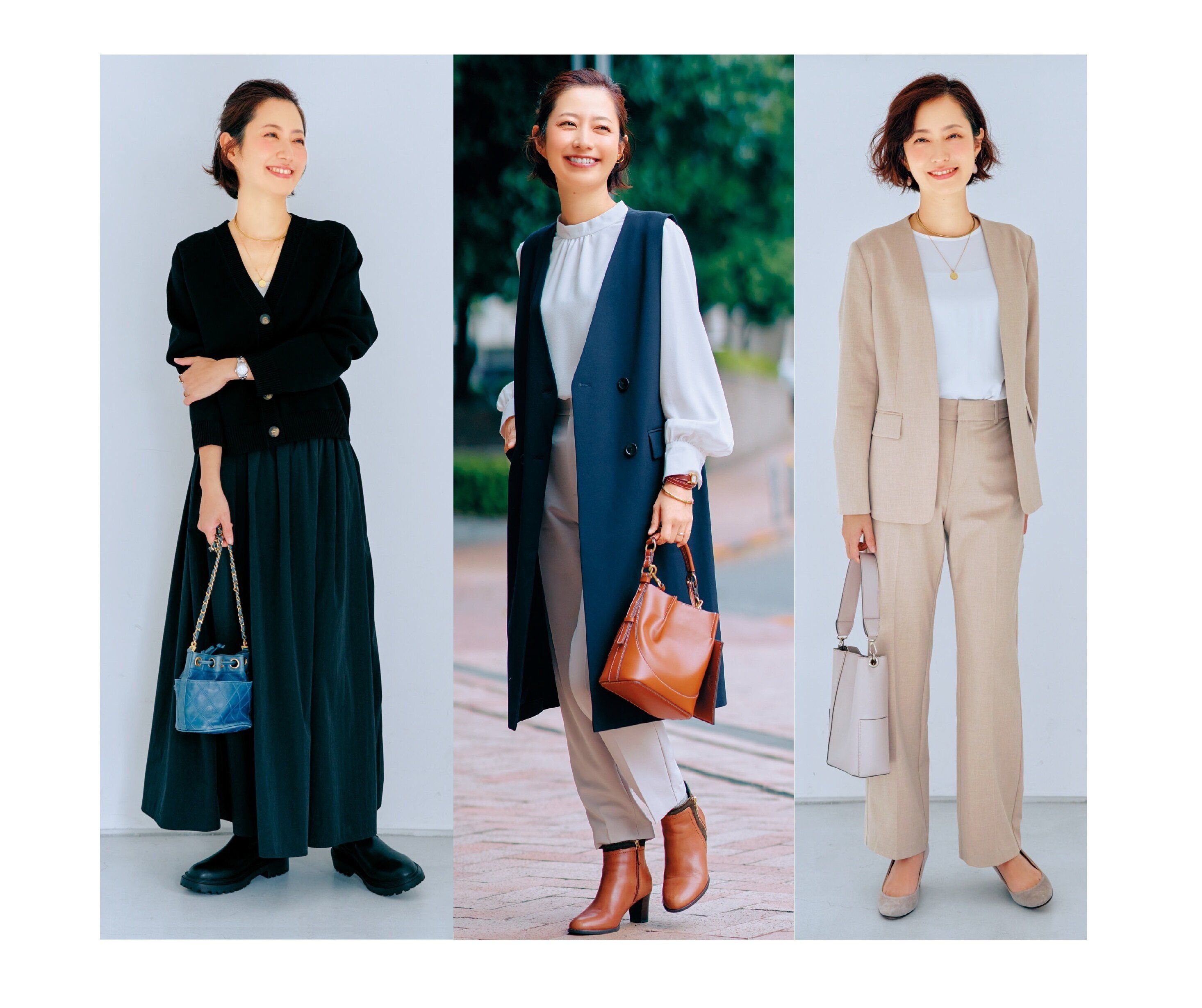 【GU】40代はネイビーのロングジレさえあれば様になる！