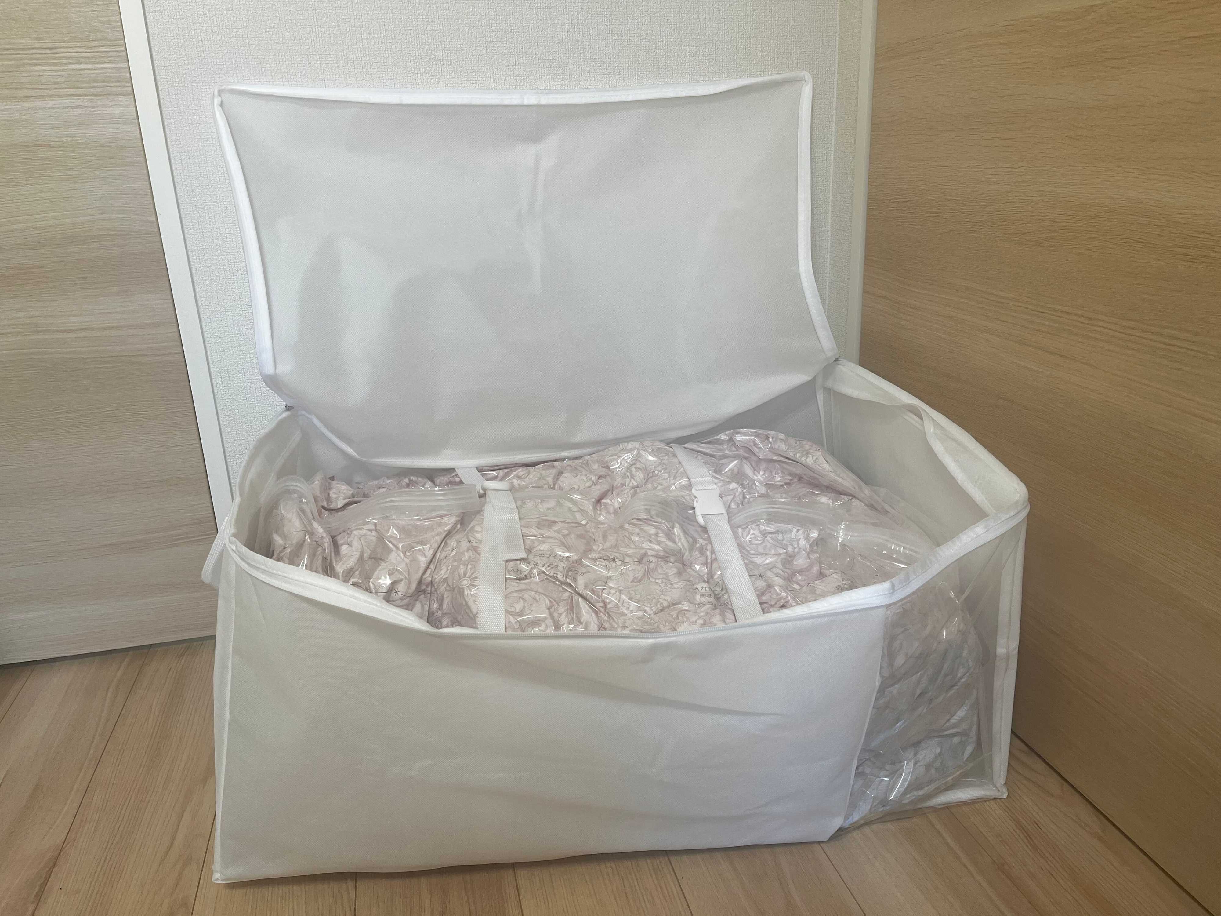 【楽天】分厚い布団もスッキリ片付く圧縮一体型ボックス