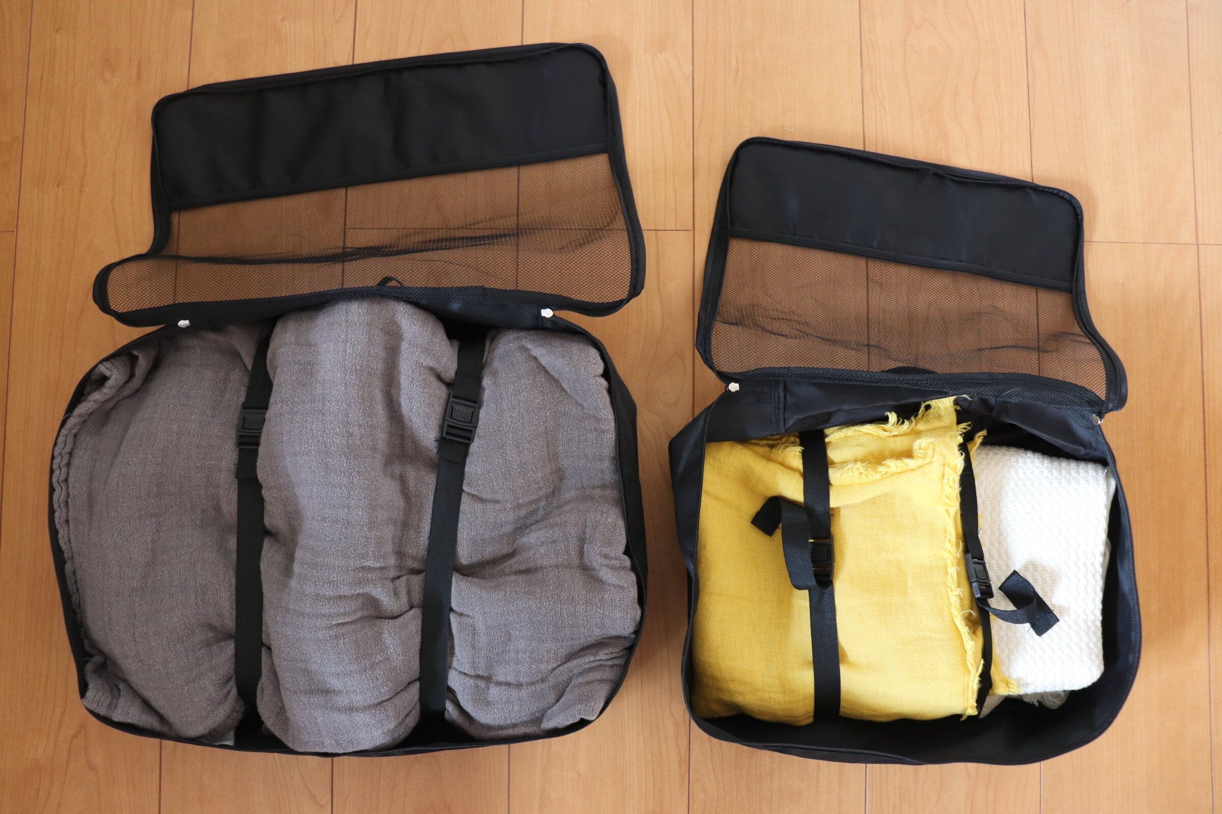 【3COINS】旅行や収納に便利！スリコのトラベルポーチ7点セット