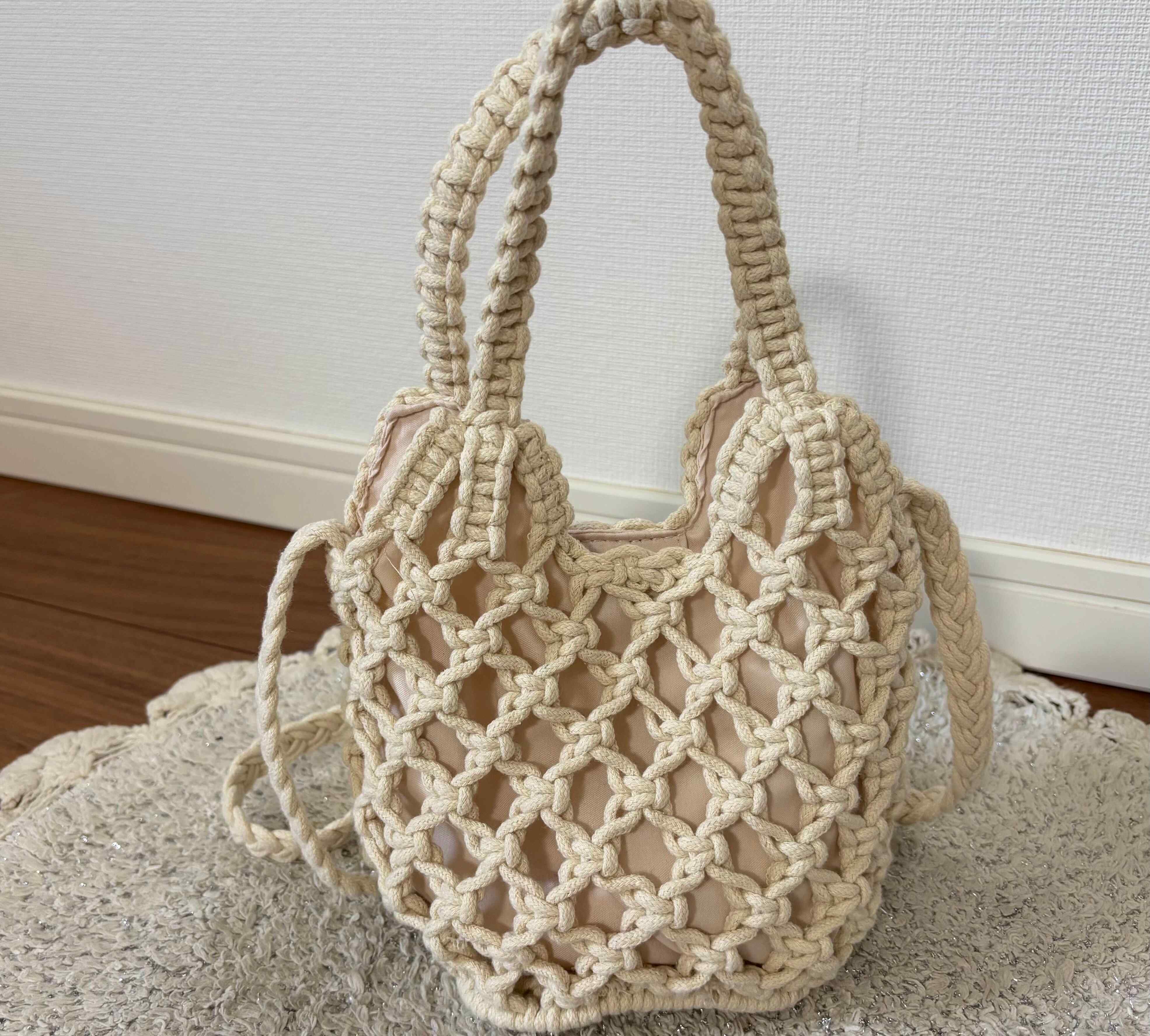 【しまむら】1,419円 2wayコード編みバッグ「夏のシンプルコーデも部屋着見えしないよ！」