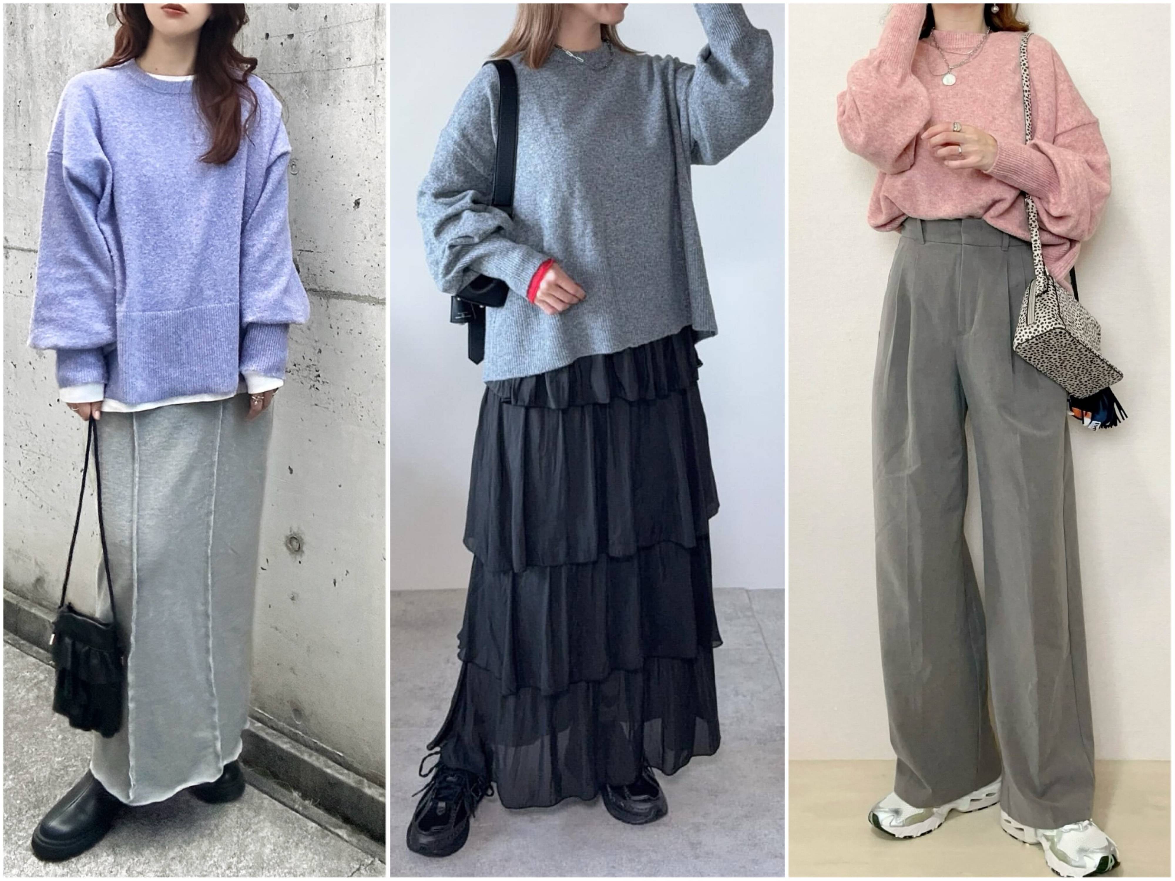 【2025年冬】3,299円で買えるだと…?! GeeRA「袖ボリュームミックスカラーオーバーサイズニット」お手本コーディネート5選